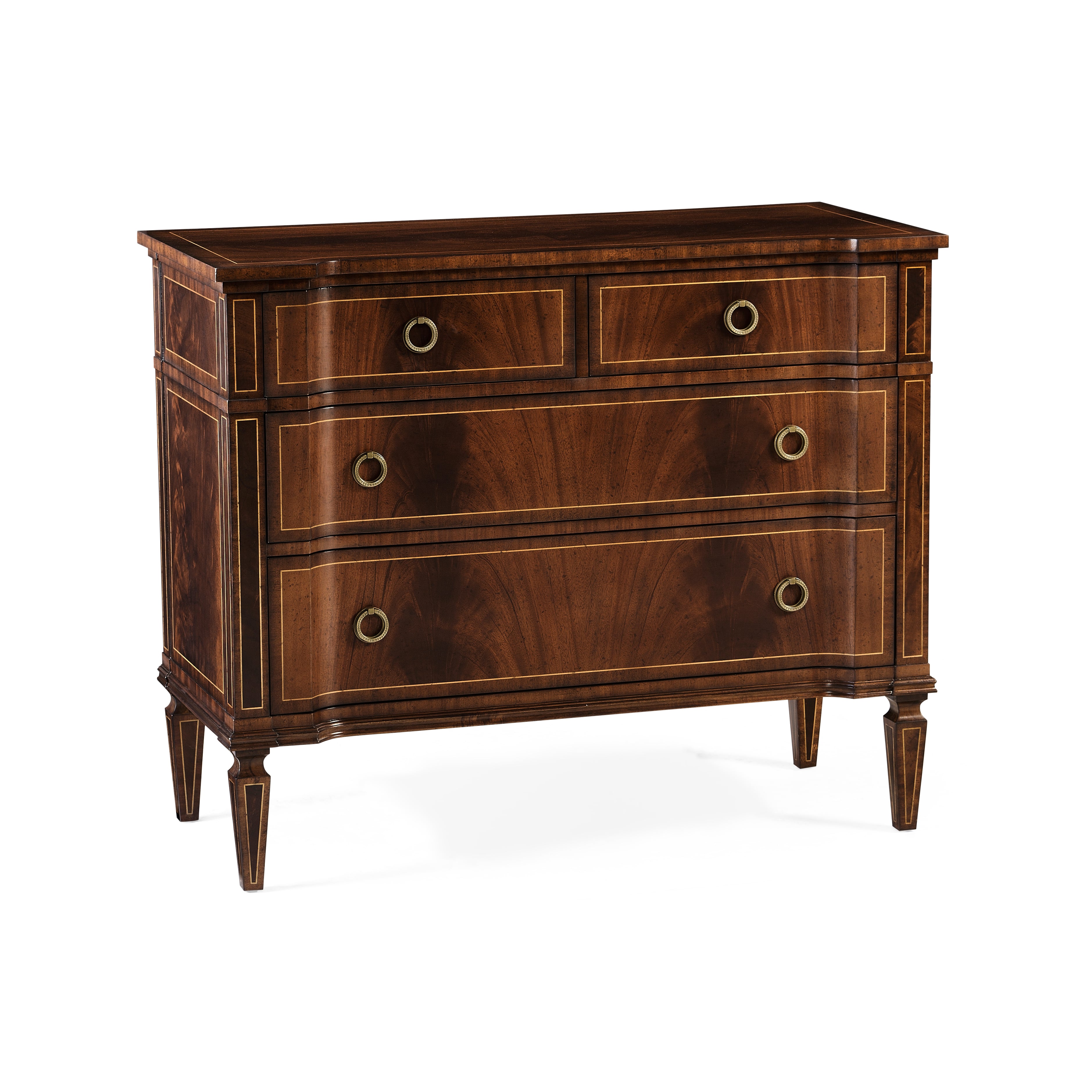 Regency Mahogany Reverse Breakfront Chest