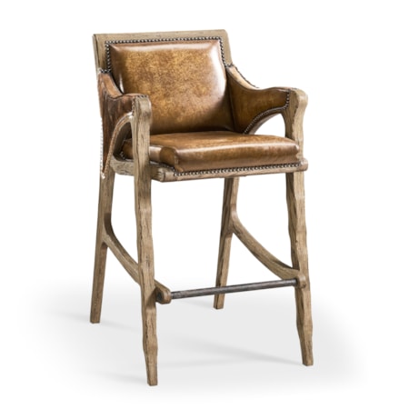 Leather & Hide Bar Stool
