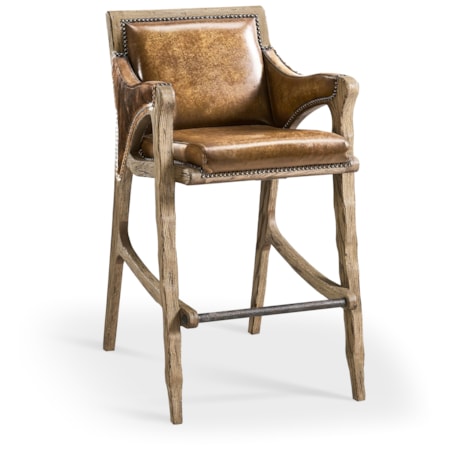 Leather & Hide Bar Stool
