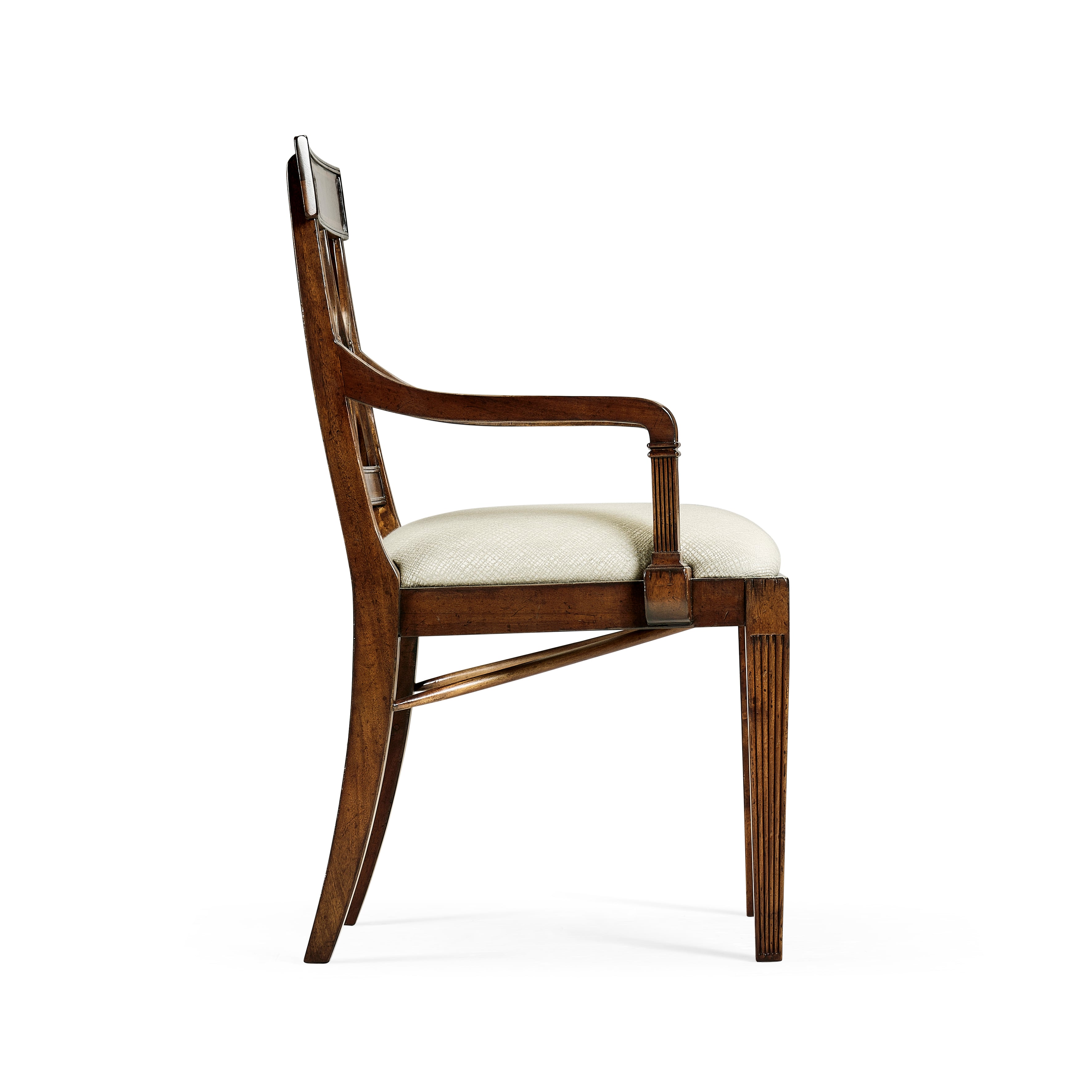 Regency Mahogany Curved Back Arm Chair