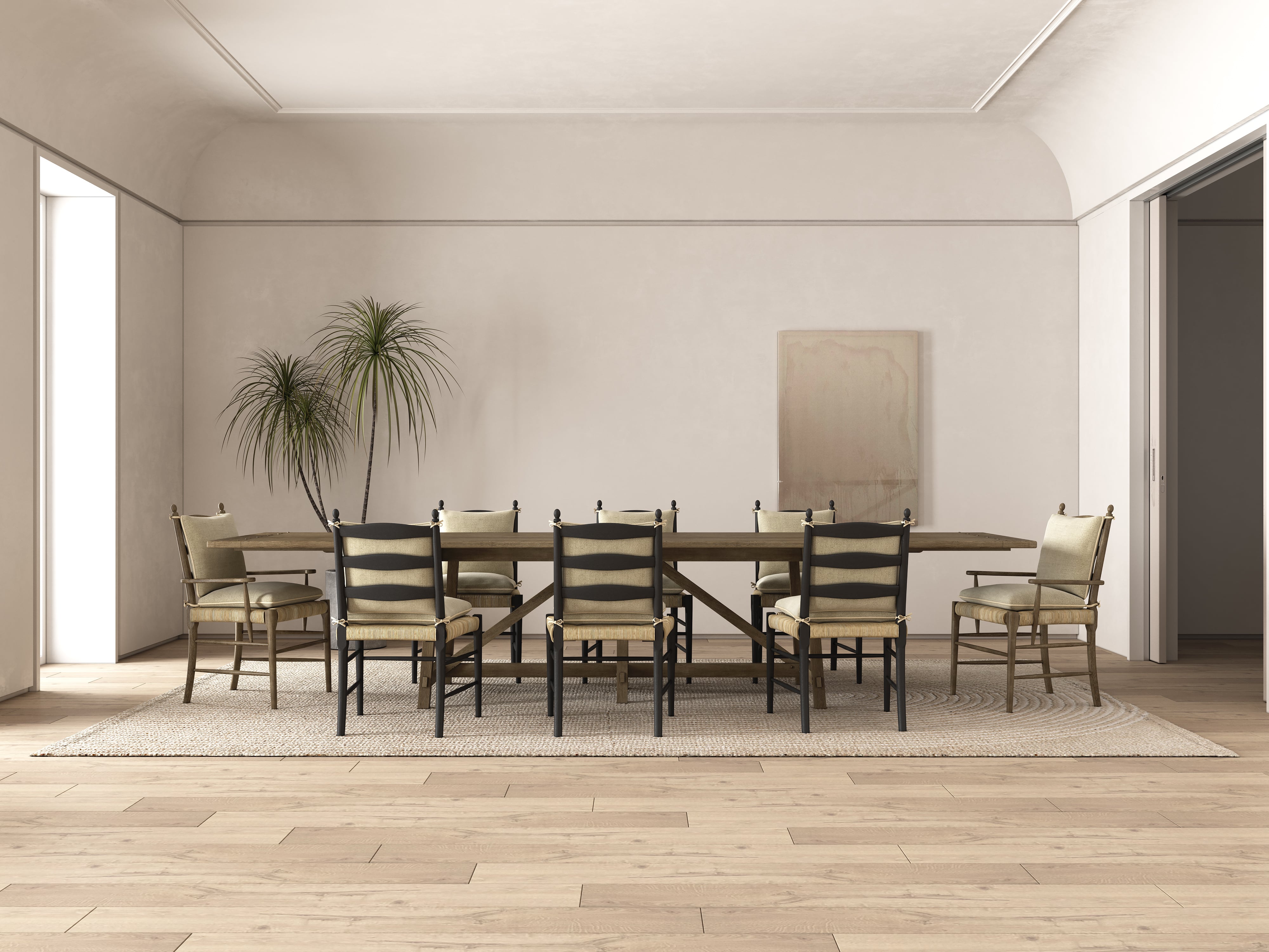 Jonathan Charles Timeless Sidereal French Laundry Dining Table