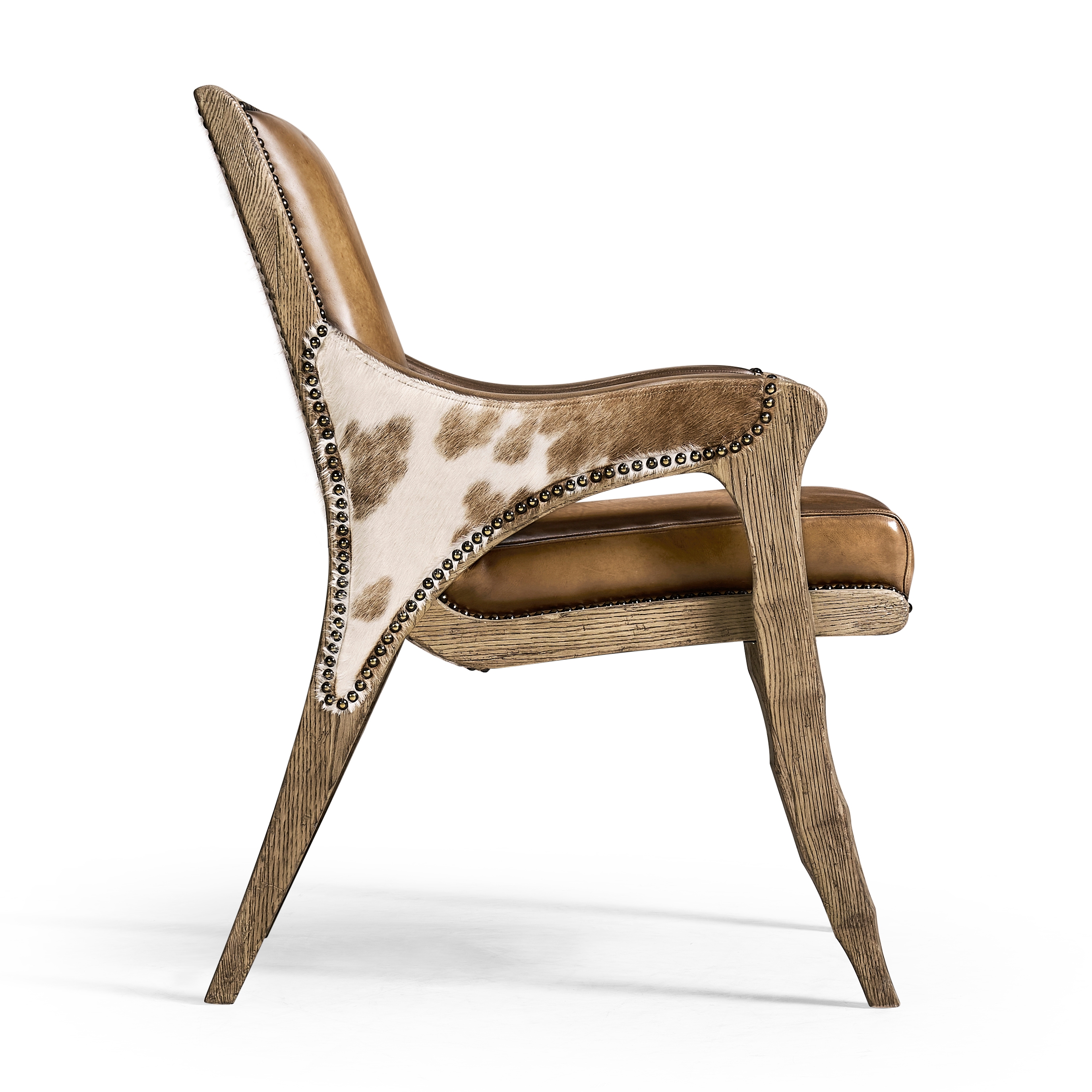 Jonathan Charles Echo Canyon Leather & Hide Arm Chair