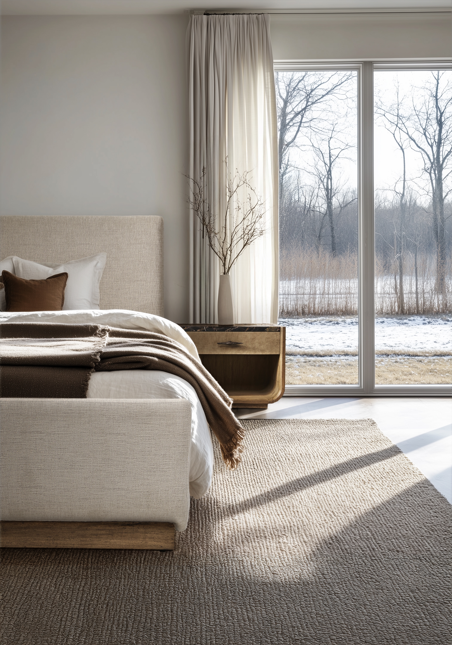 Jonathan Charles Stone Ridge Upholstered King Bed