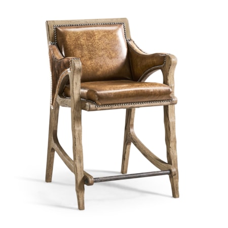 Leather & Hide Counter Stool
