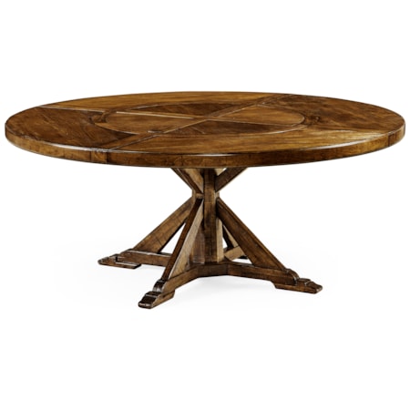 Country Walnut Round Dining Table