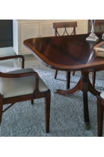 Jonathan Charles JC Traditional Buckingham Two-Leaf Mahogany Extending Dining Table
