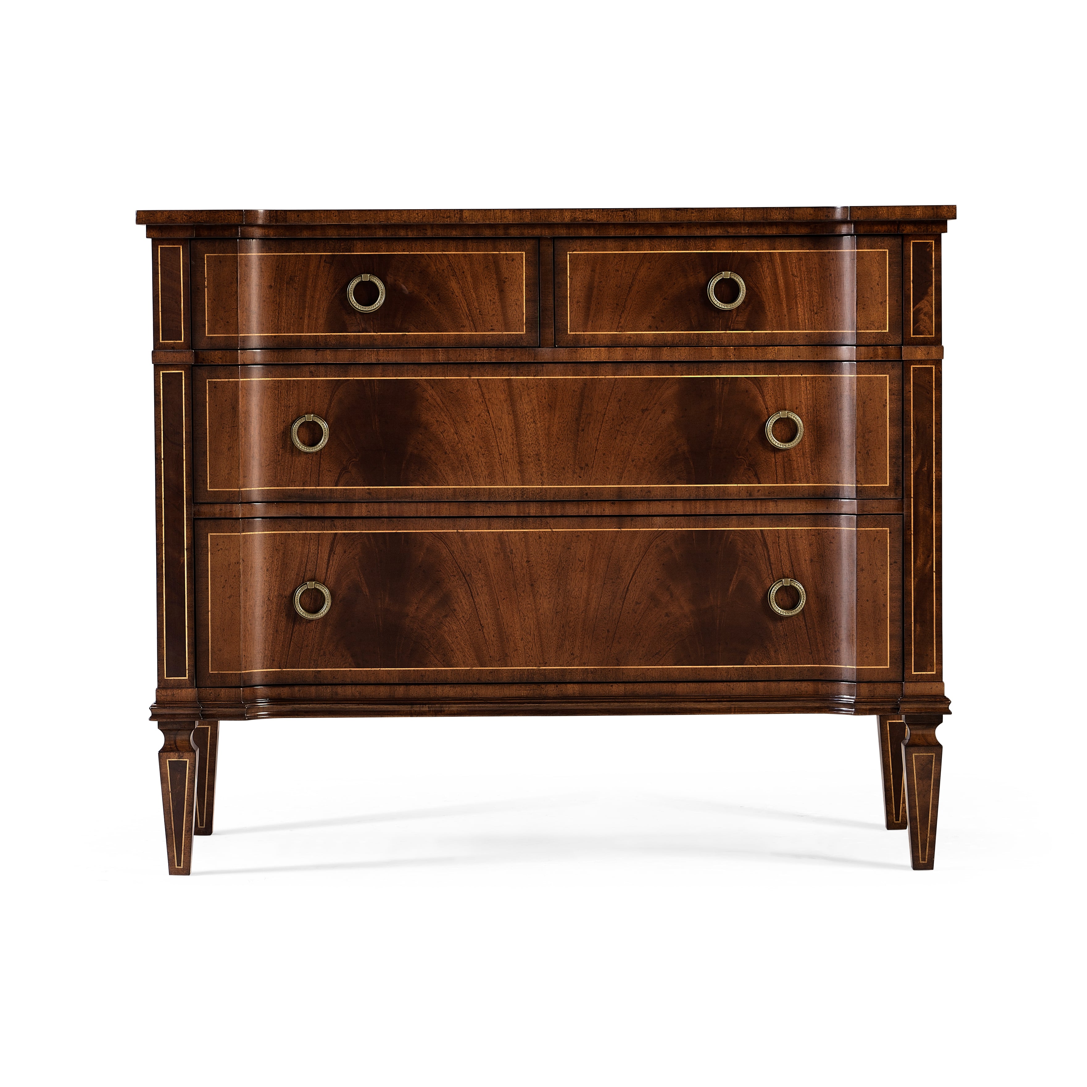 Regency Mahogany Reverse Breakfront Chest