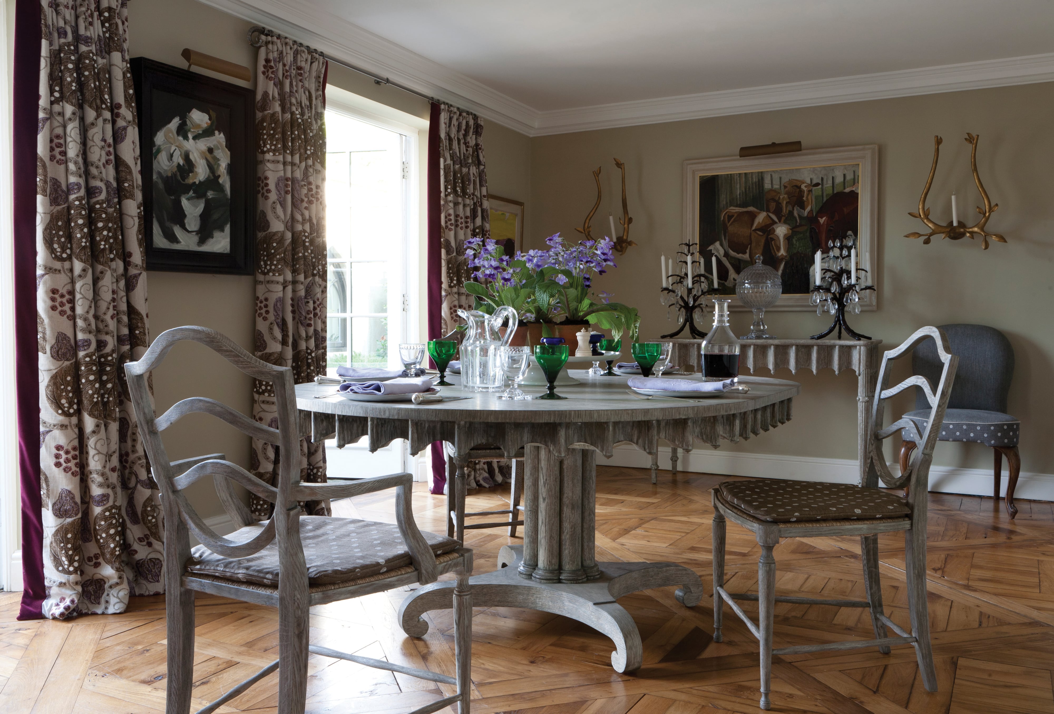 Jonathan Charles William Yeoward Bodiam Grey Oak Arm Chair