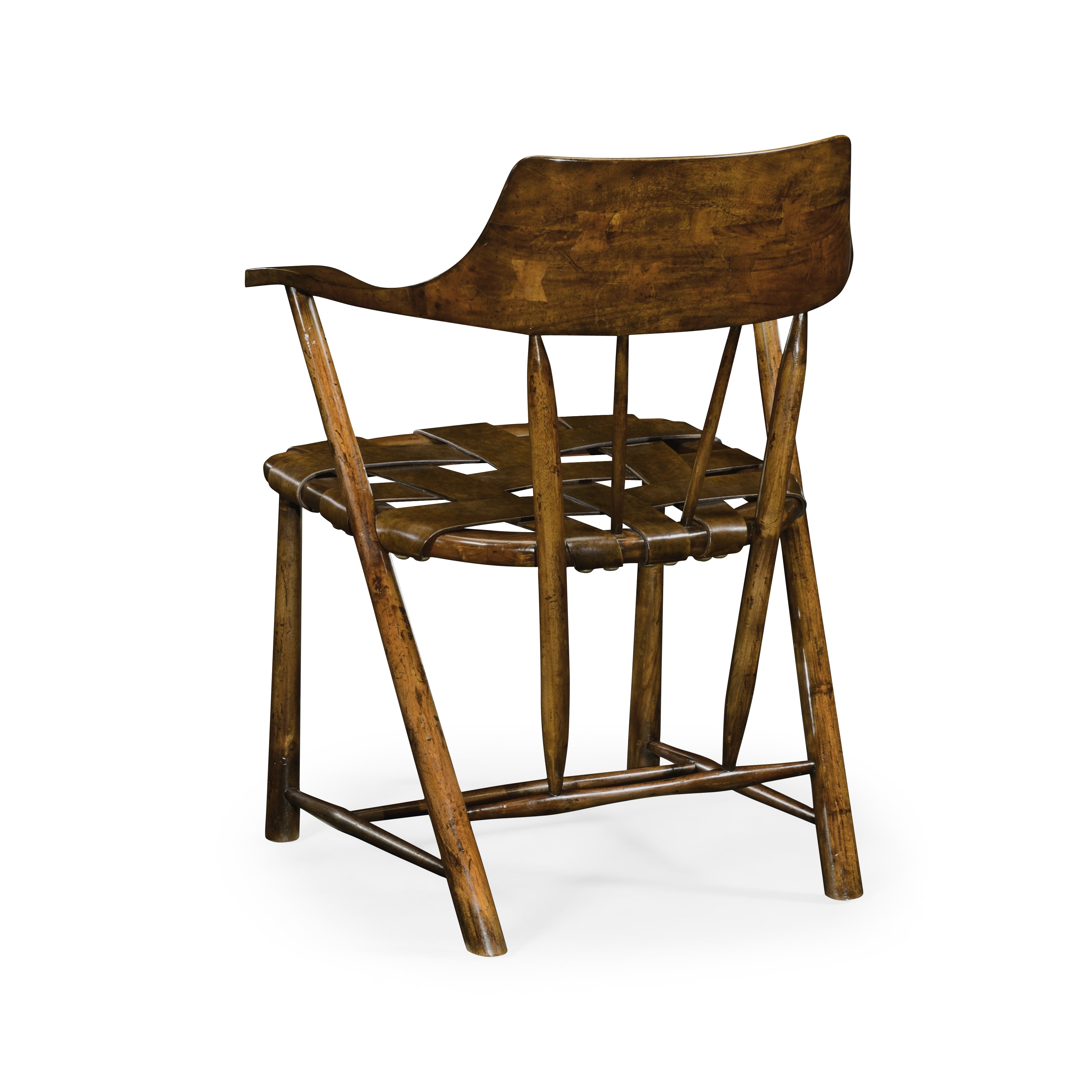 Traditional Walnut Captains Chair