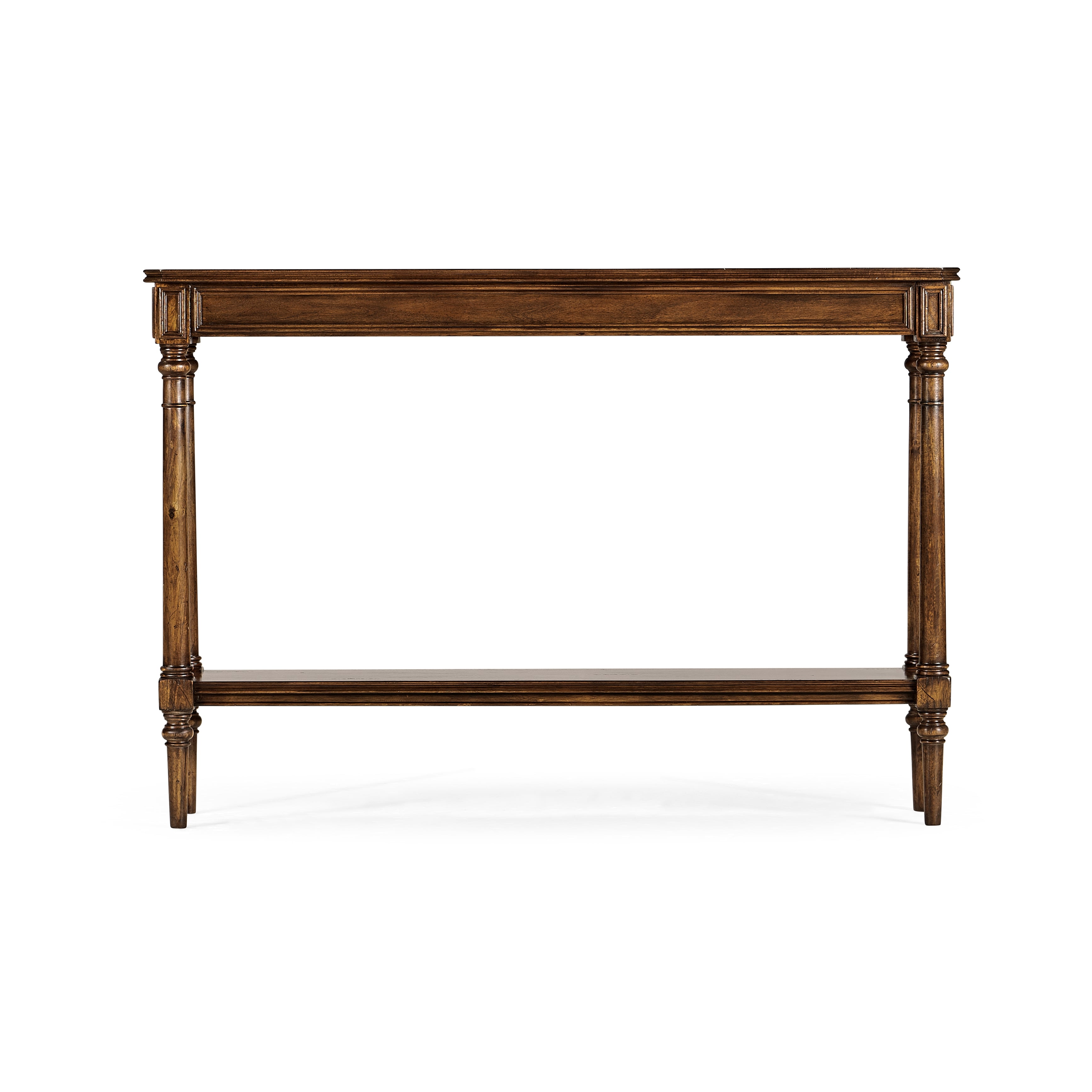 Country Living Style Narrow Walnut Console