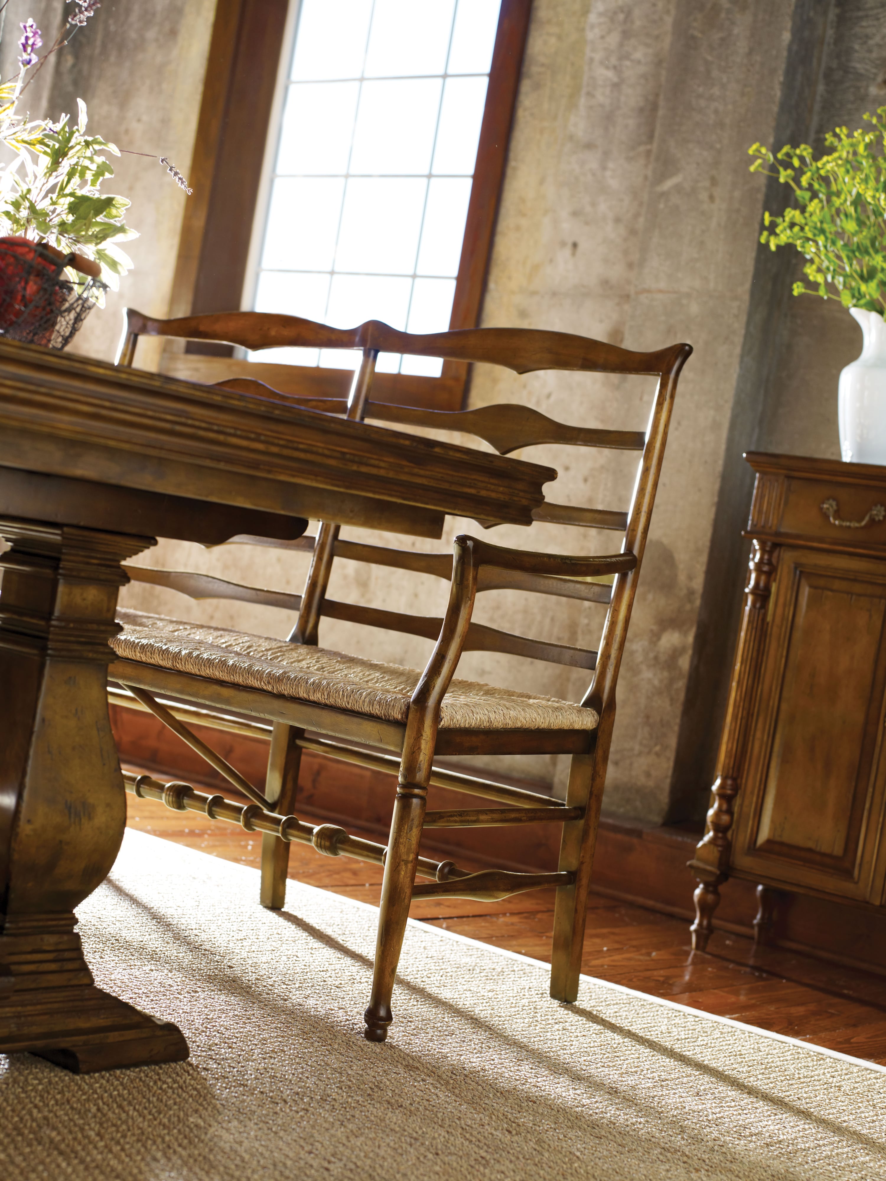 Casual Ladder Back Bench