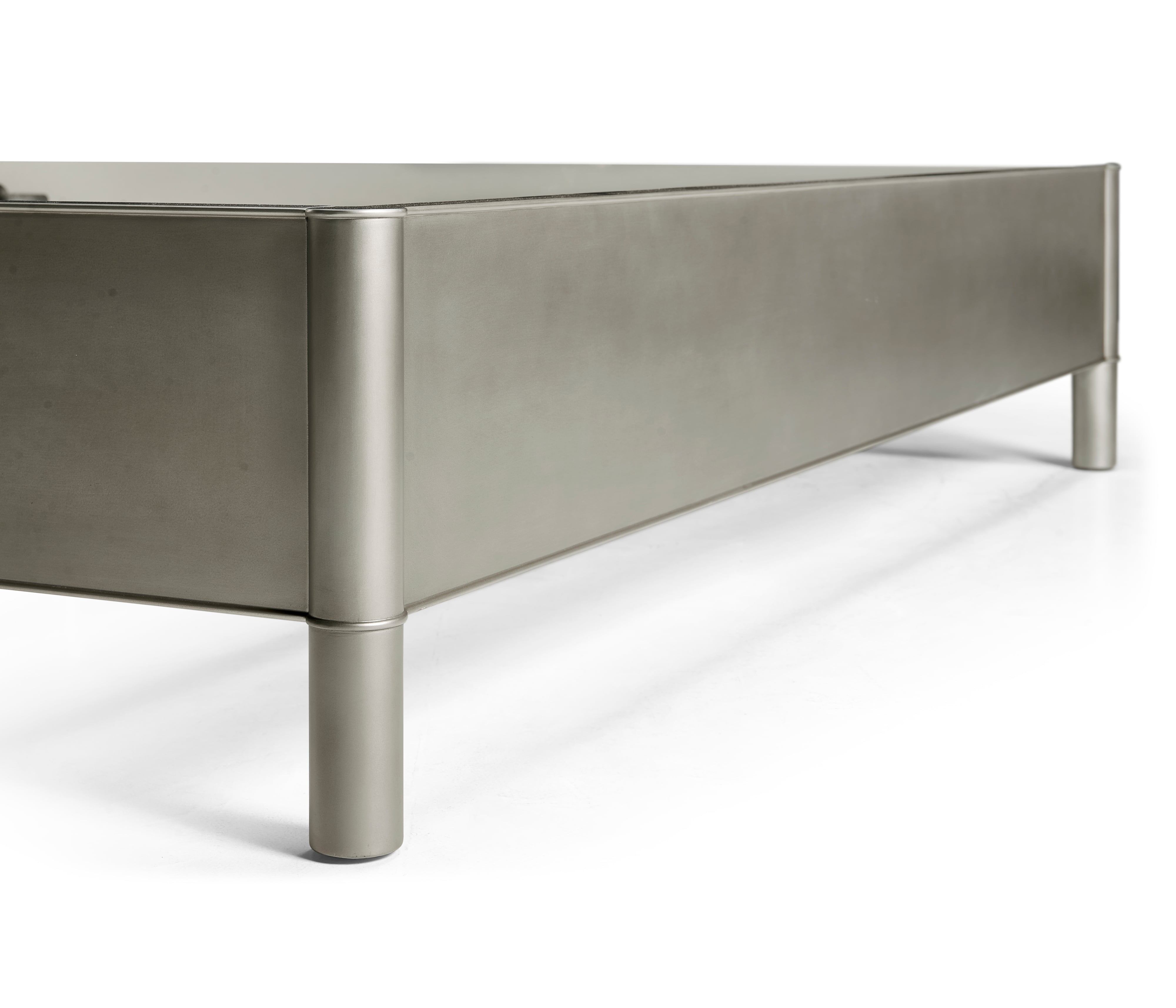 Jonathan Charles JC Modern Shimmering Moon Half Round King Panel Bed