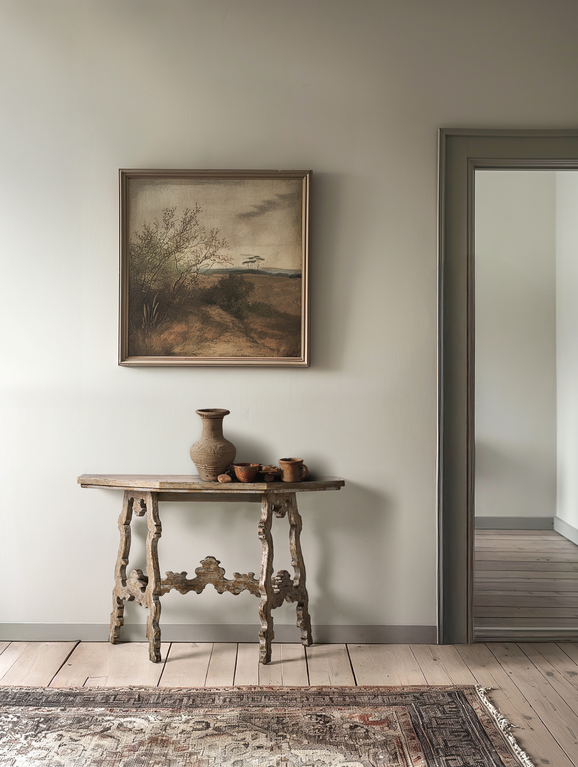 Jonathan Charles Caldera Curved Console Table