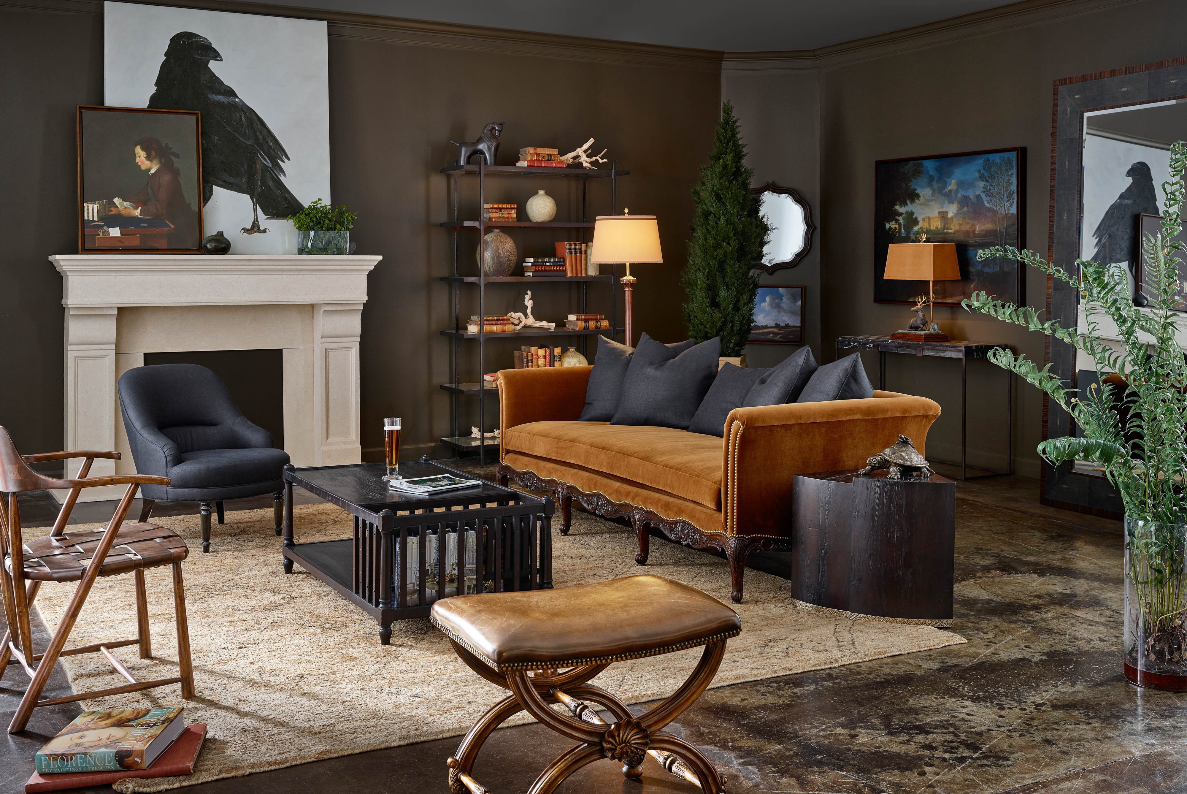 Traditional Walnut Captains Chair