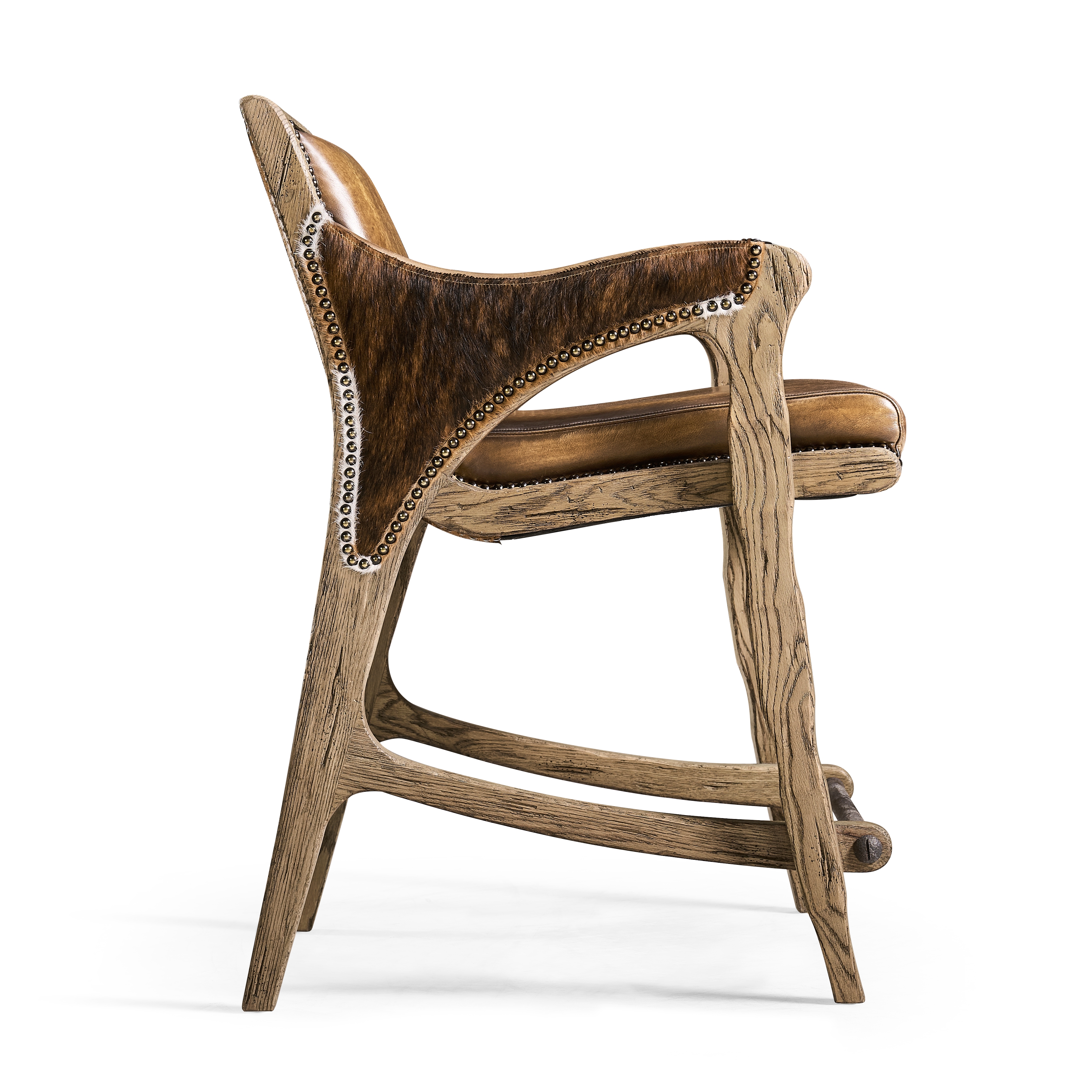 Jonathan Charles Echo Canyon Leather & Hide Counter Stool