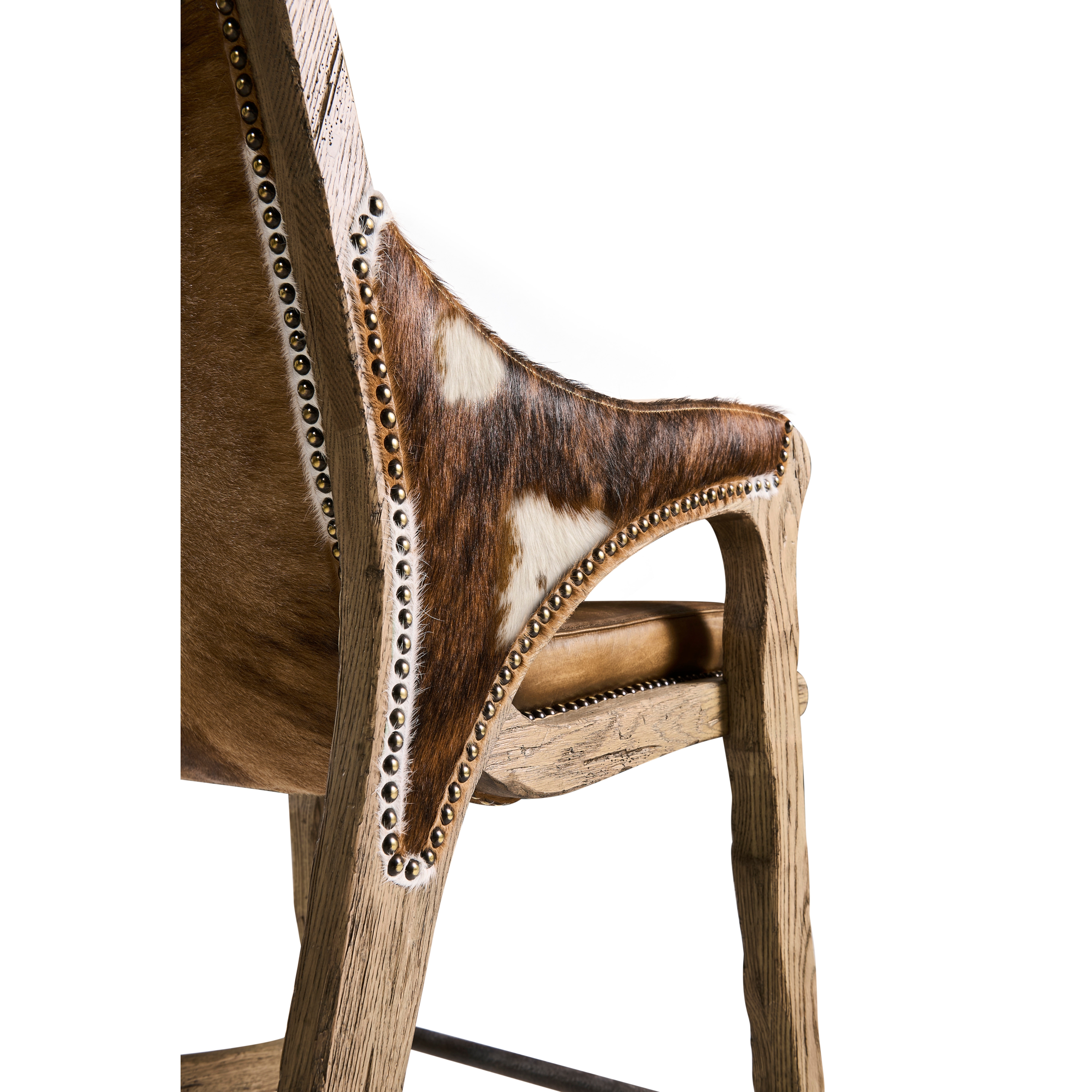 Jonathan Charles Echo Canyon Leather & Hide Counter Stool