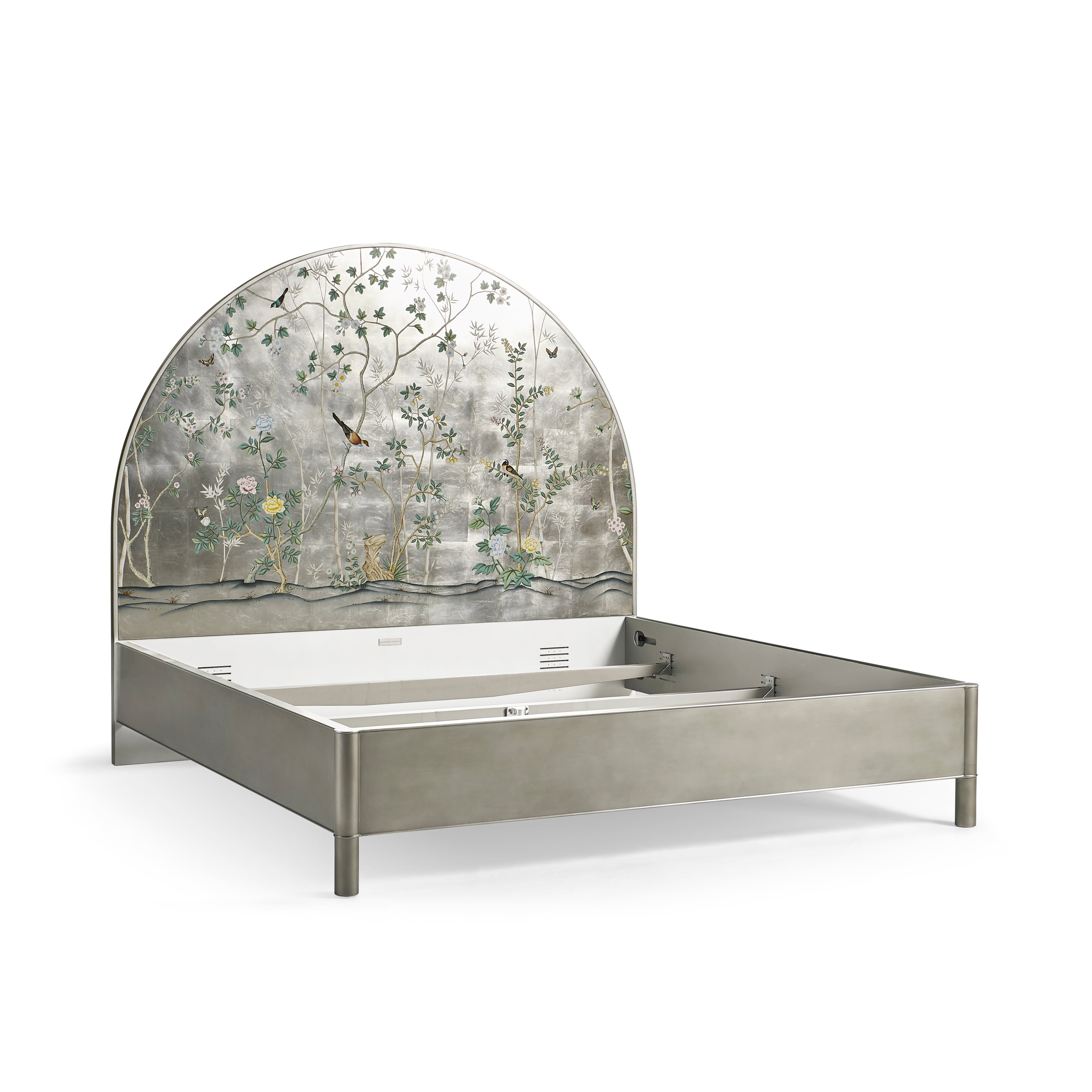 Shimmering Moon Half Round King Panel Bed