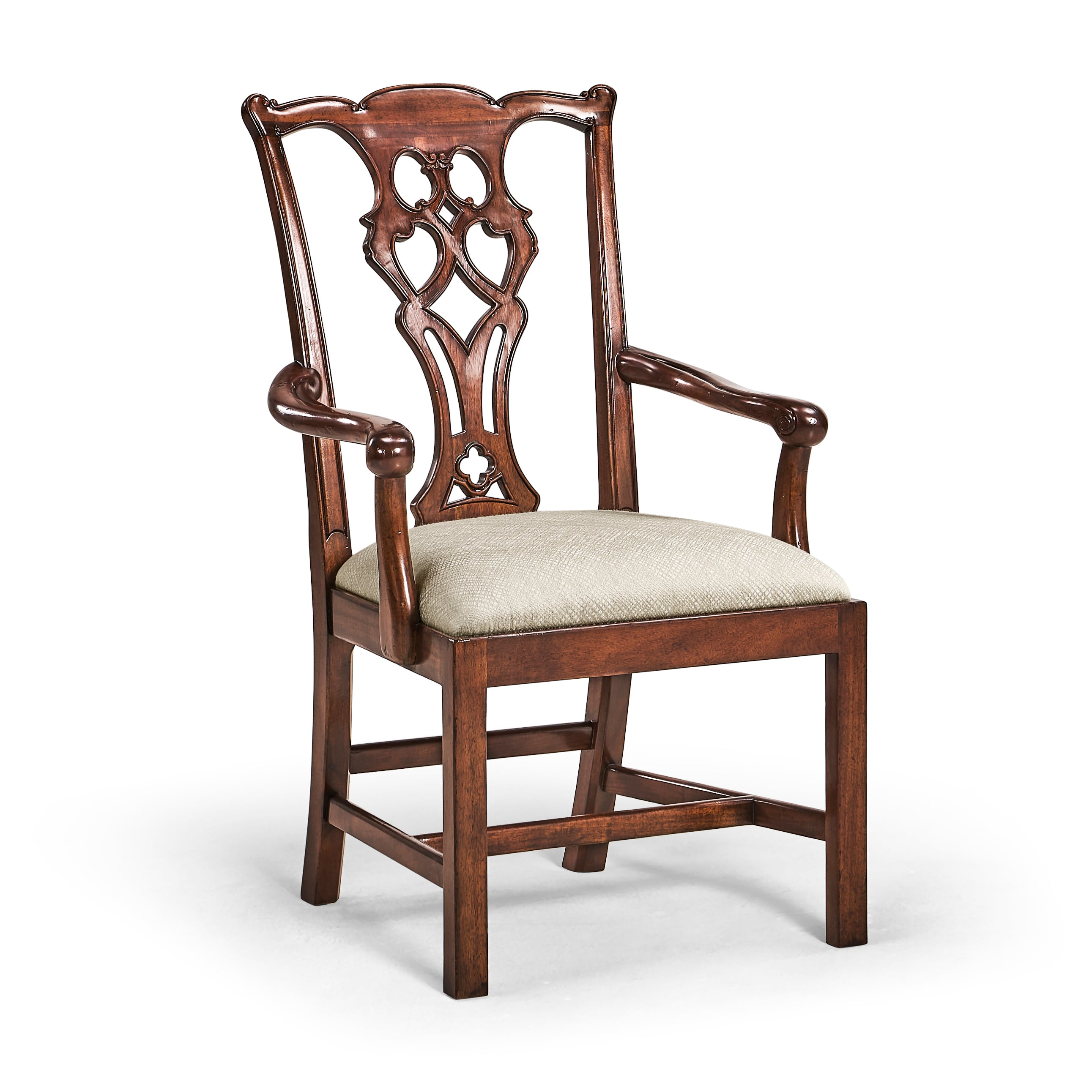 Chippendale Antique Mahogany Arm Chair