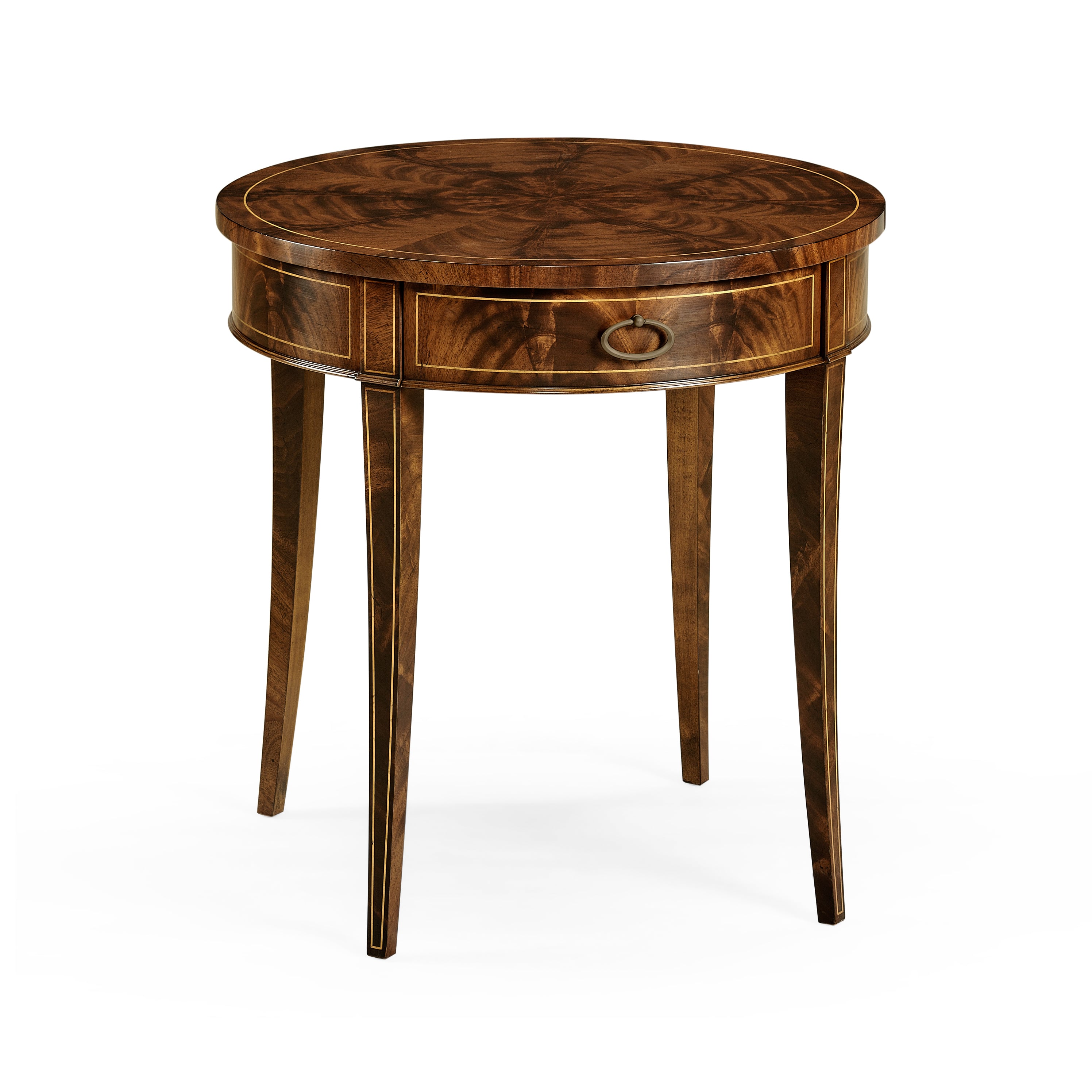 Round Antique Mahogany Side Table