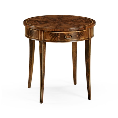 Round Antique Mahogany Side Table