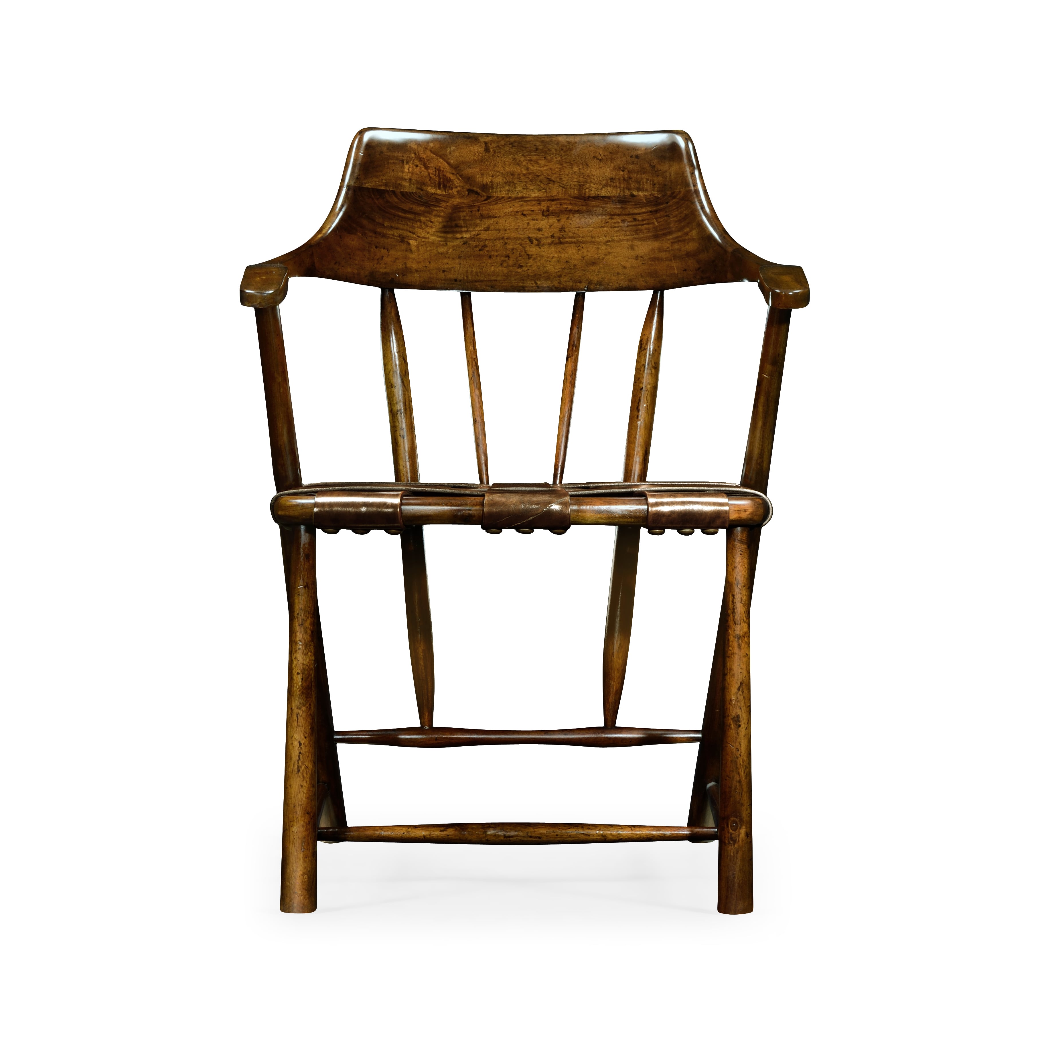 Traditional Walnut Captains Chair