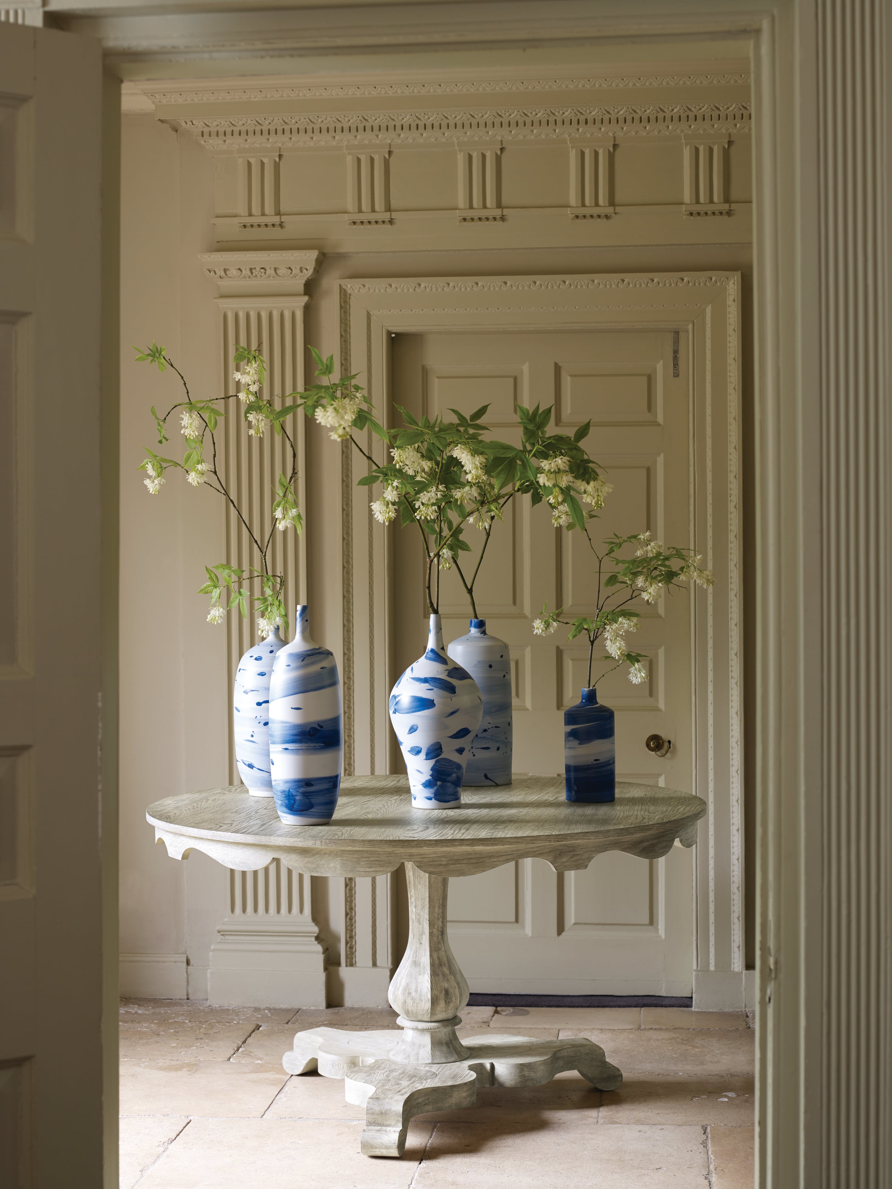 Overbury Grey Oak Breakfast Table