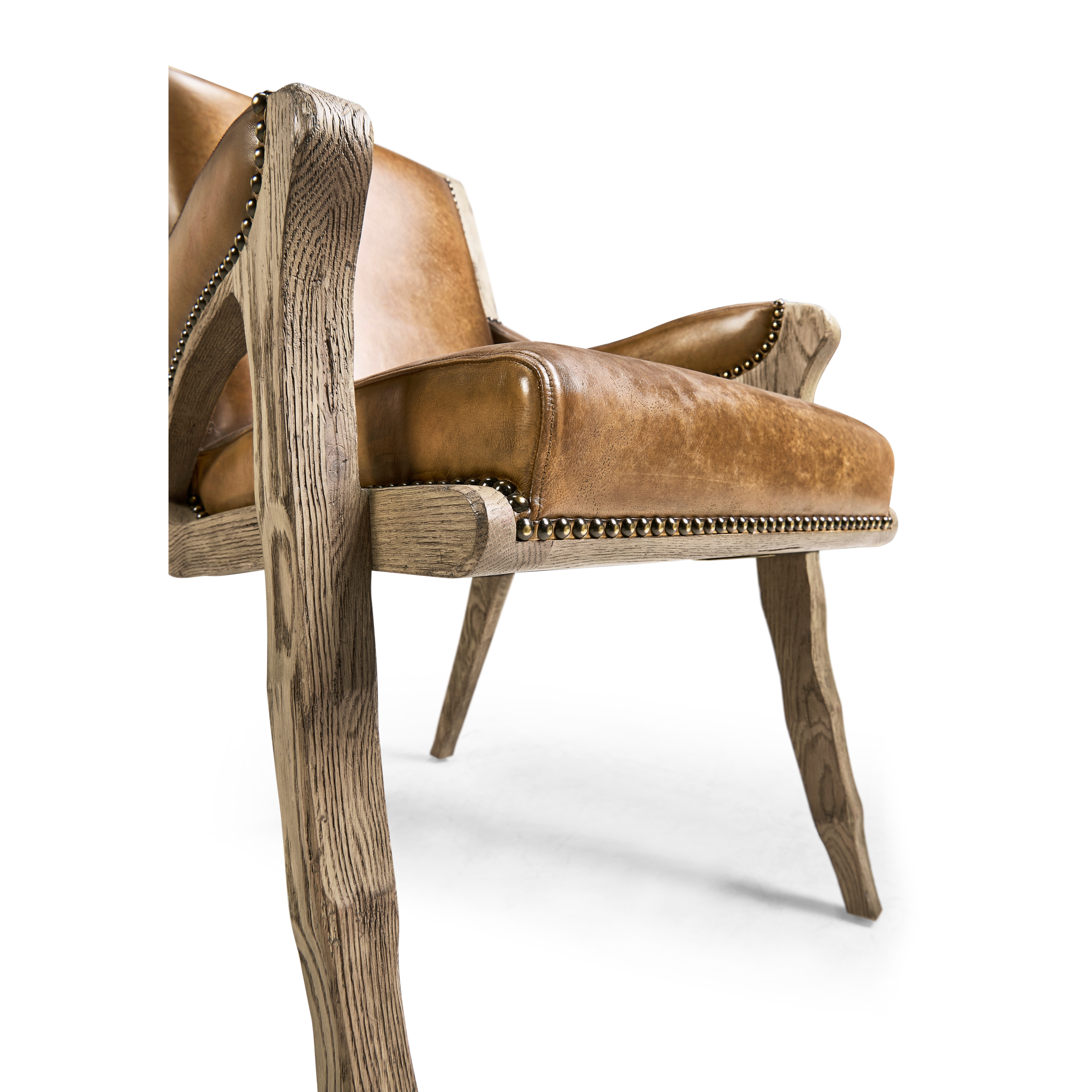 Jonathan Charles Echo Canyon Leather Arm Chair