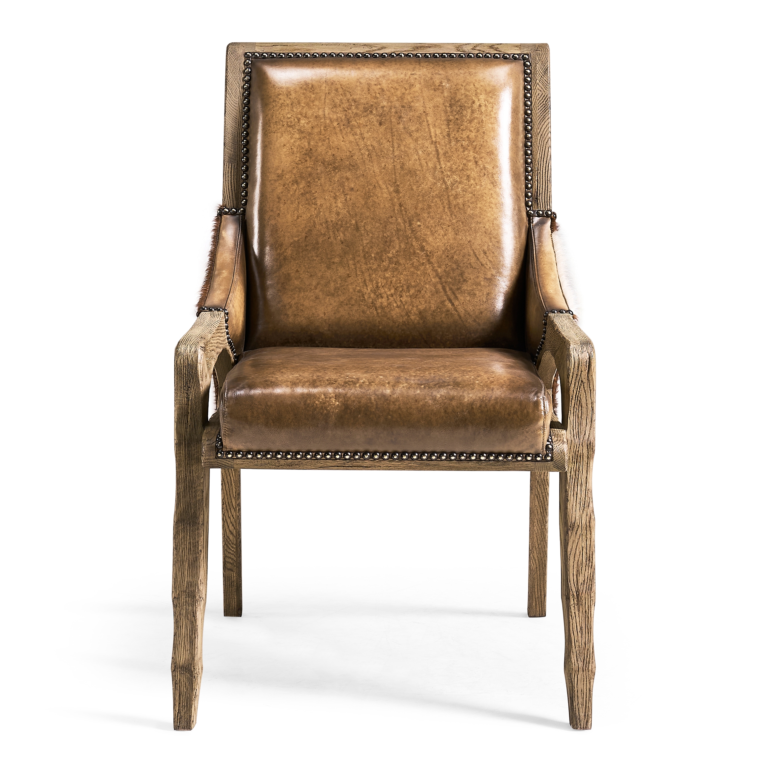 Jonathan Charles Echo Canyon Leather & Hide Side Chair