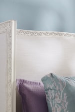 Jonathan Charles White White Antisolar Upholstered Shelter King Bed