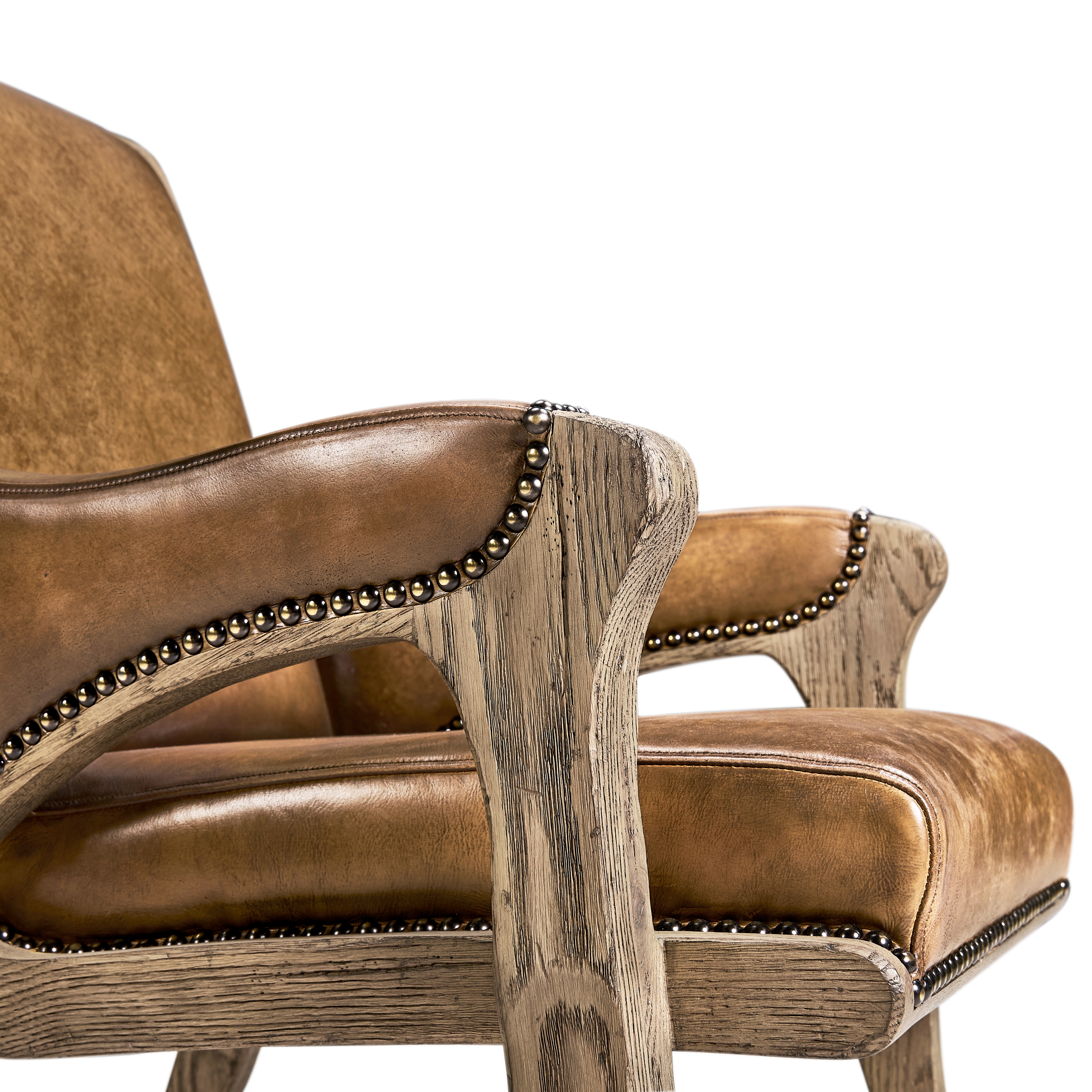 Jonathan Charles Echo Canyon Leather Arm Chair