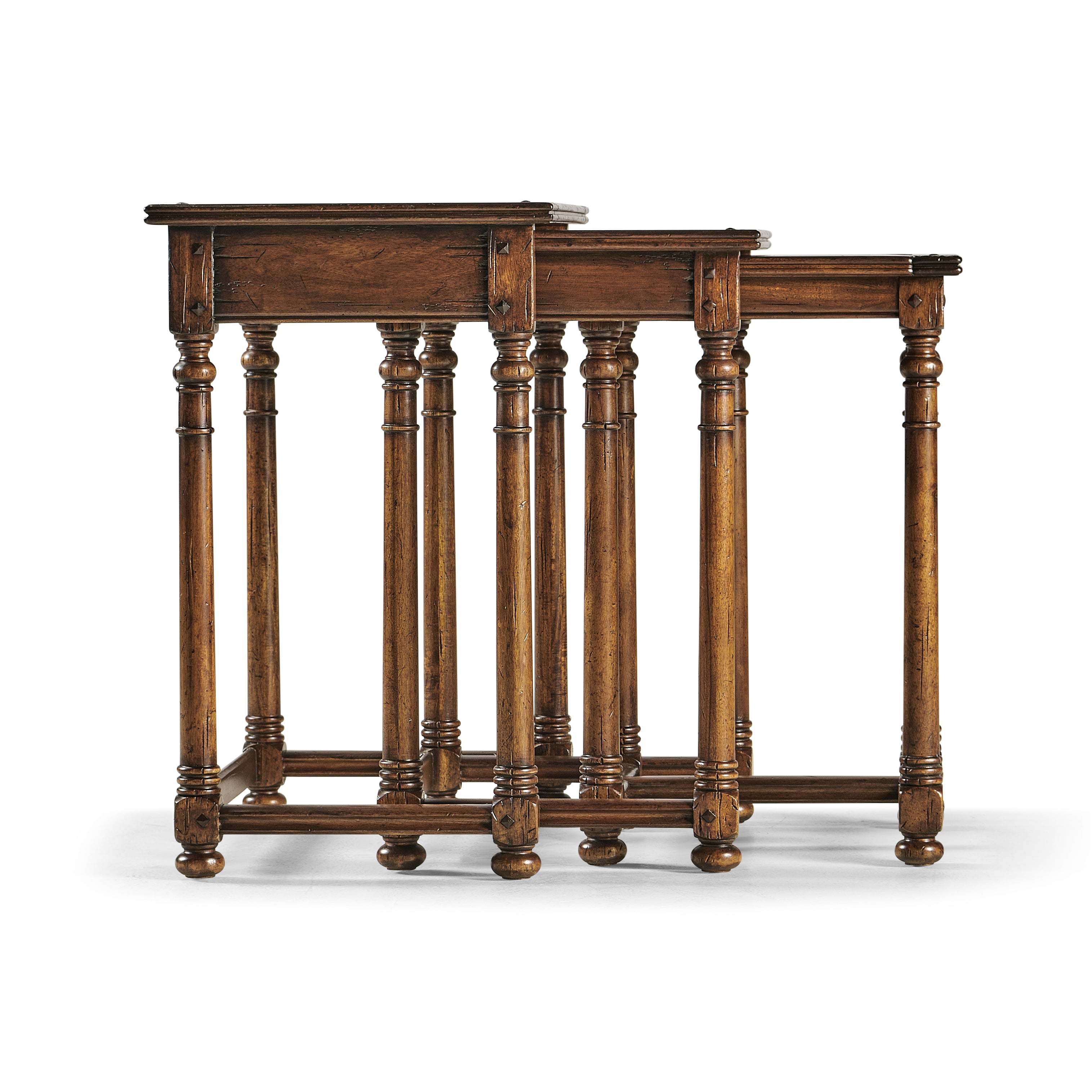 Jonathan Charles JC Casual Nest of Three Country Oyster Tables