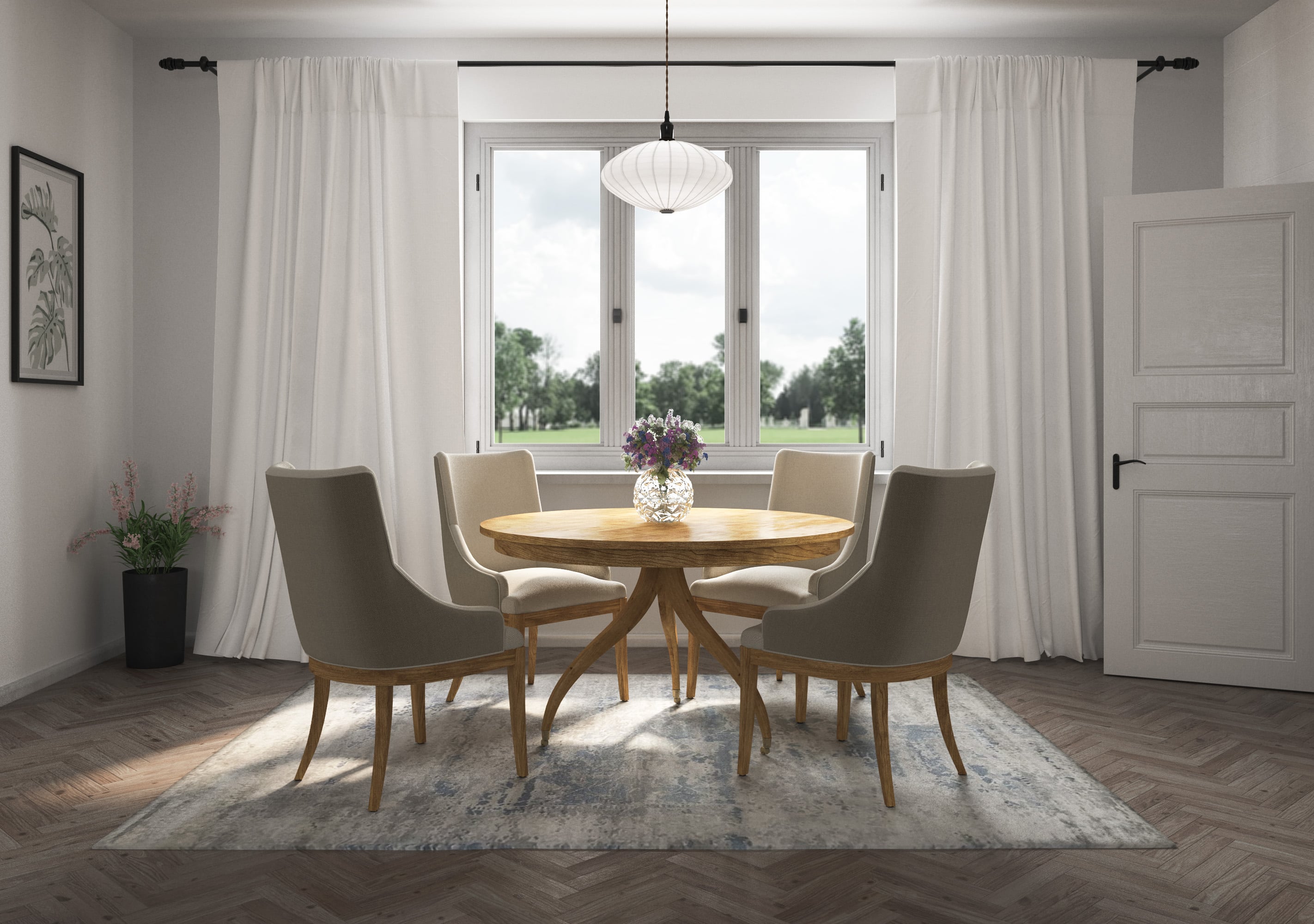 Jonathan Charles Timeless Solar Spider Leg Dining Table