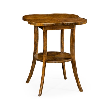 Quatrefoil Lamp Table in Country Walnut