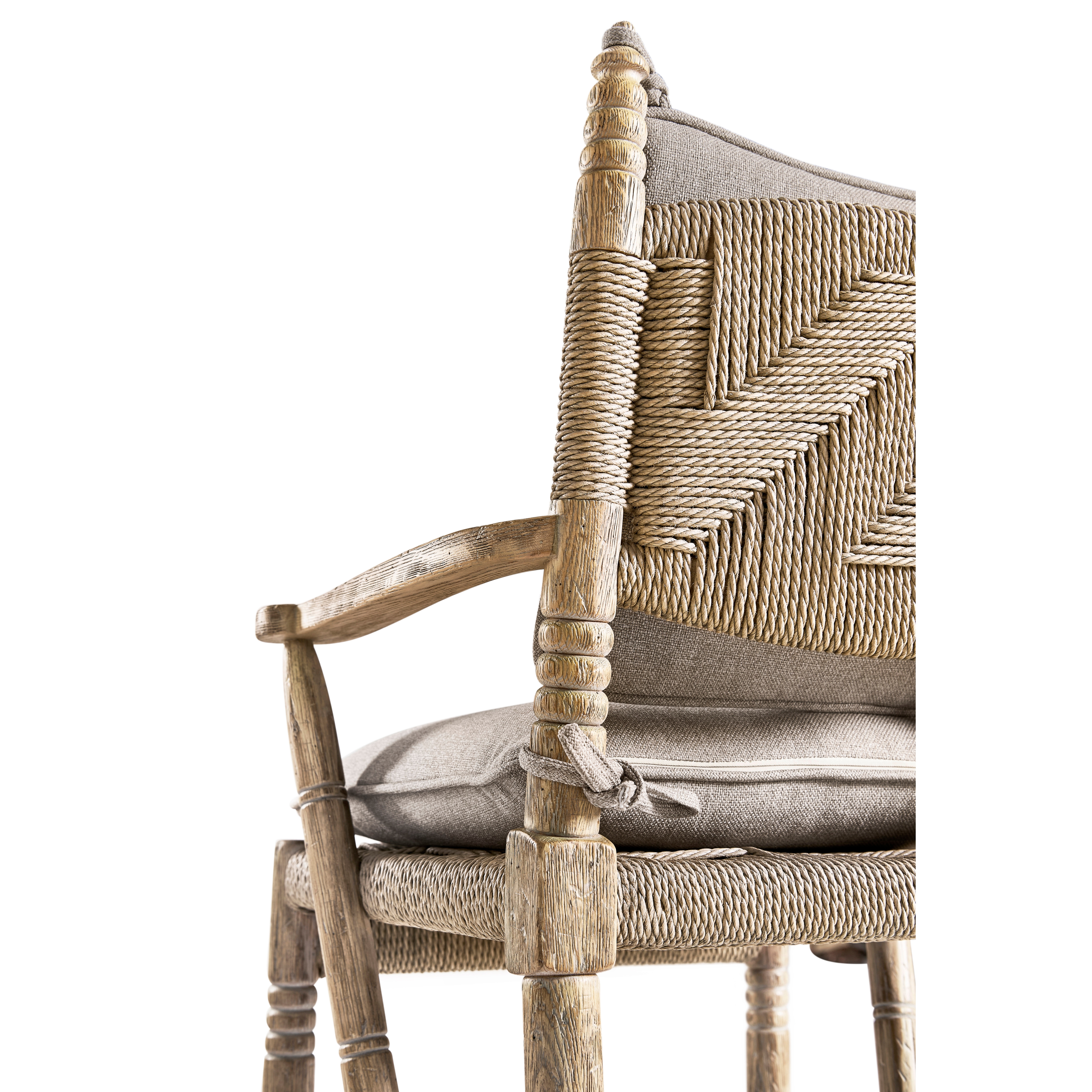 Jonathan Charles Sagehill Rush Seat Arm Chair