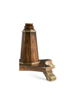 Pedestal Base with Cast Brass Detailing