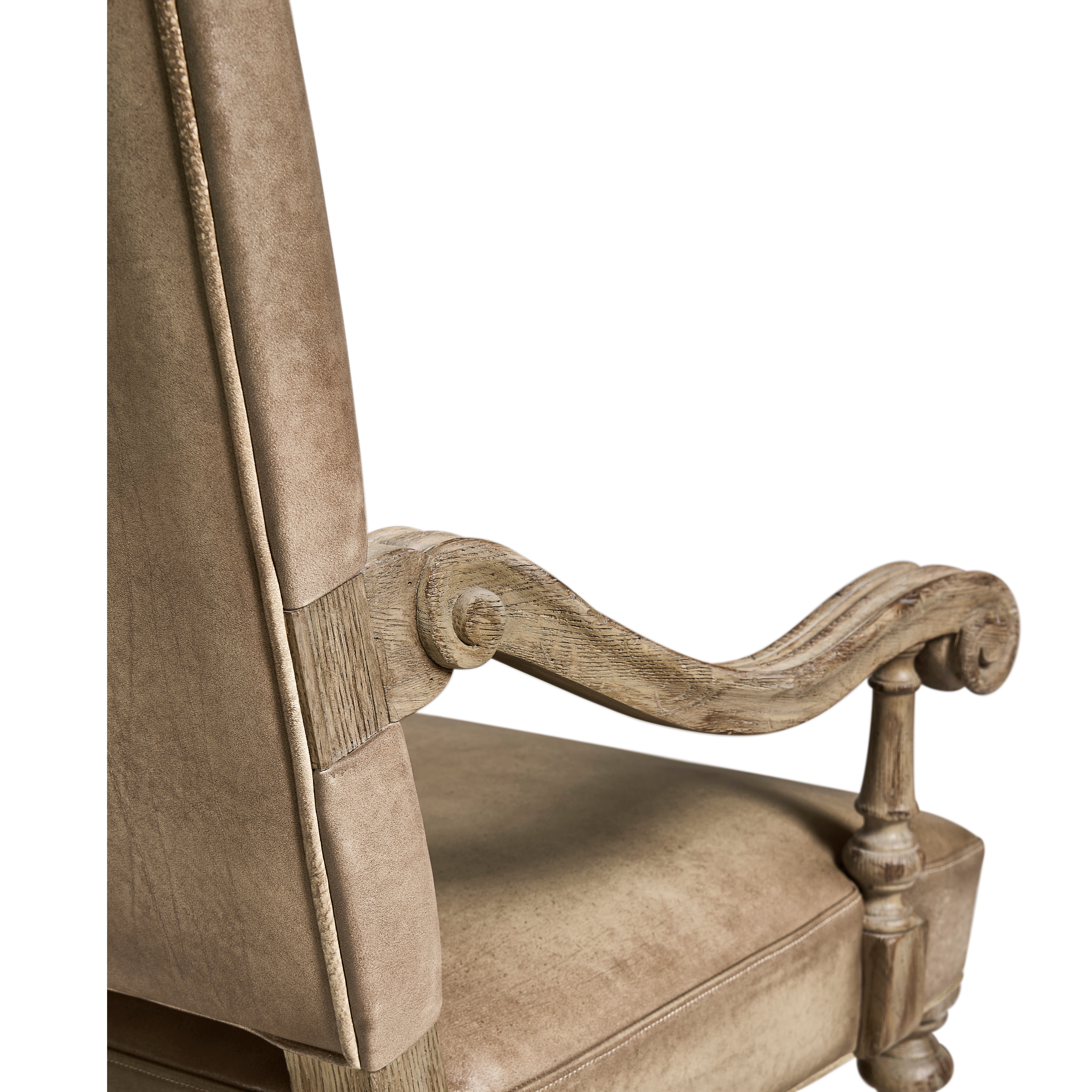 Jonathan Charles Sagehill Leather Arm Chair