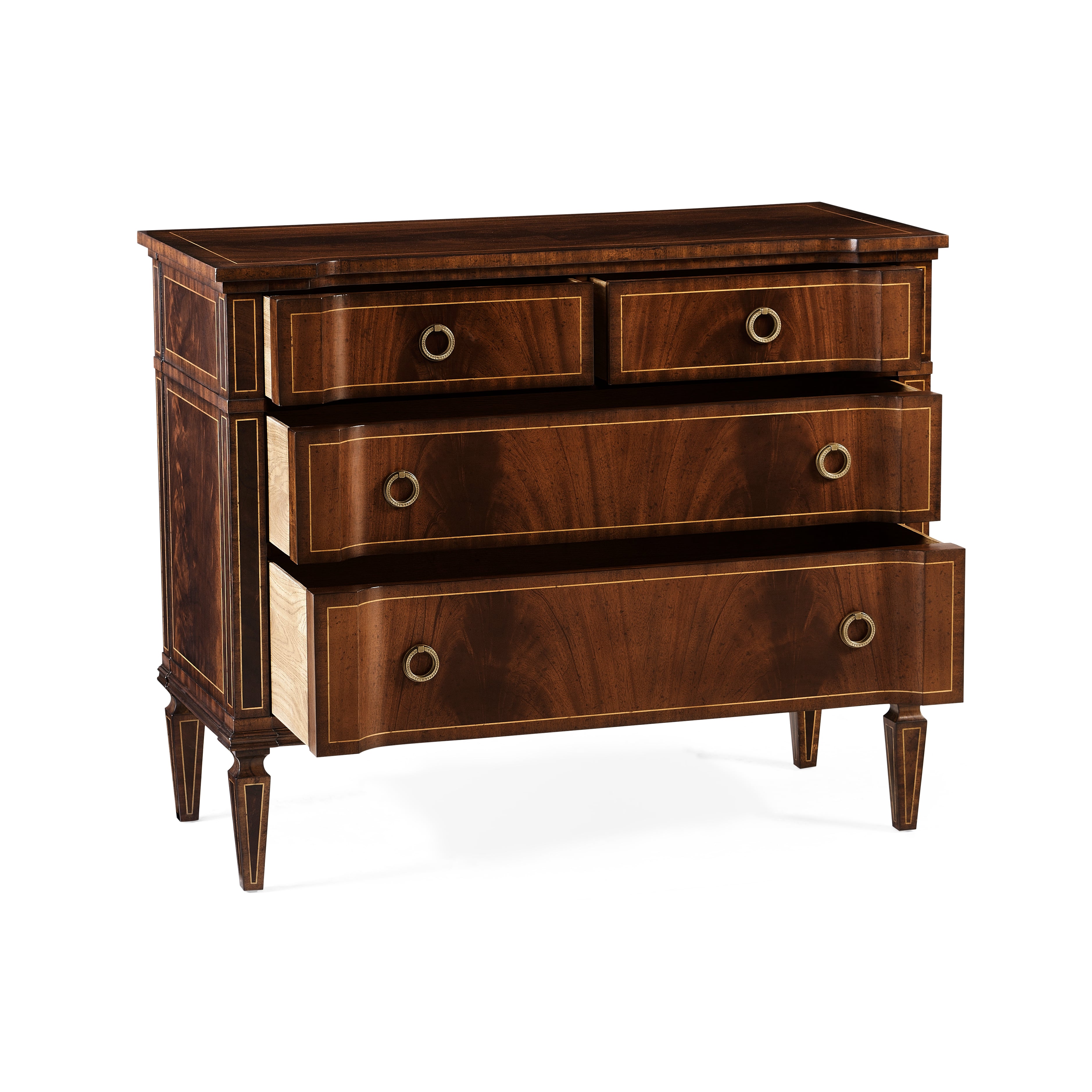 Regency Mahogany Reverse Breakfront Chest