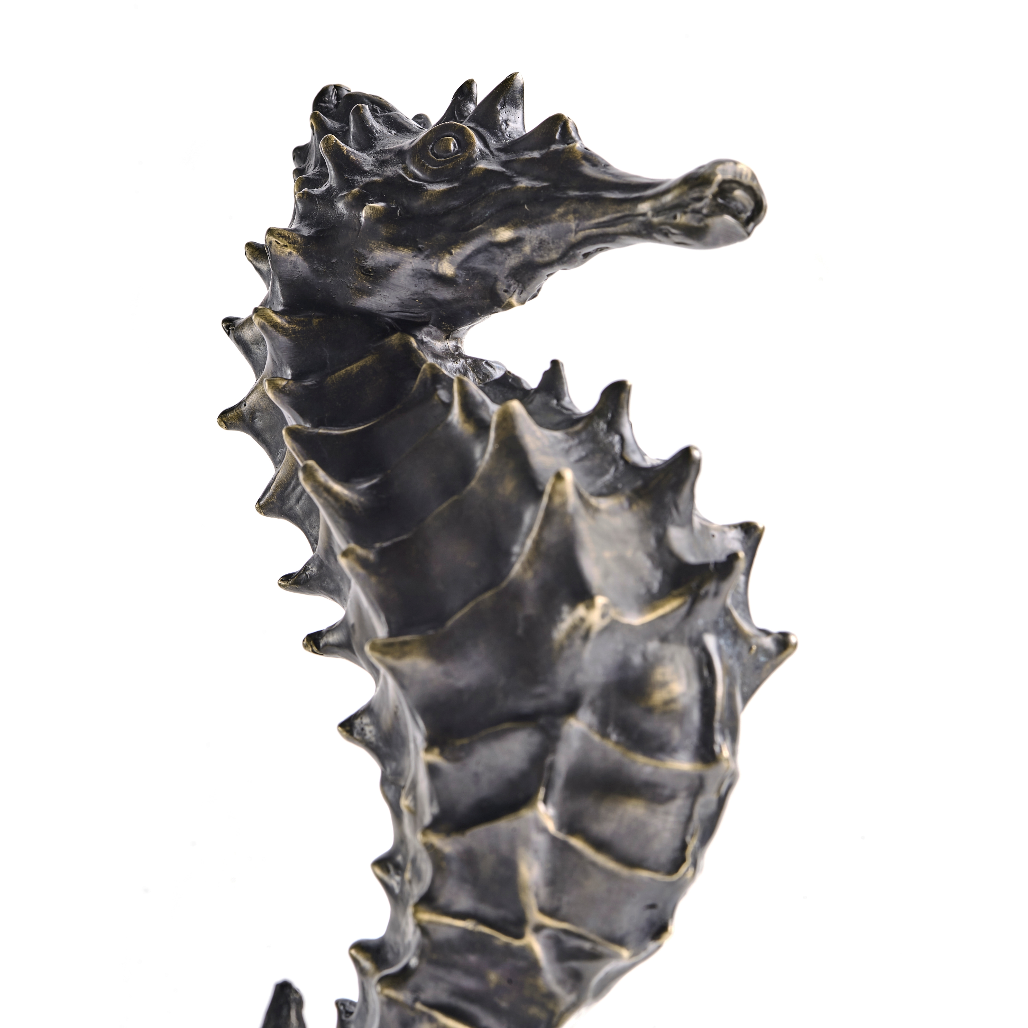 Jonathan Charles JC Traditional Antique Dark Bronze Seashorse