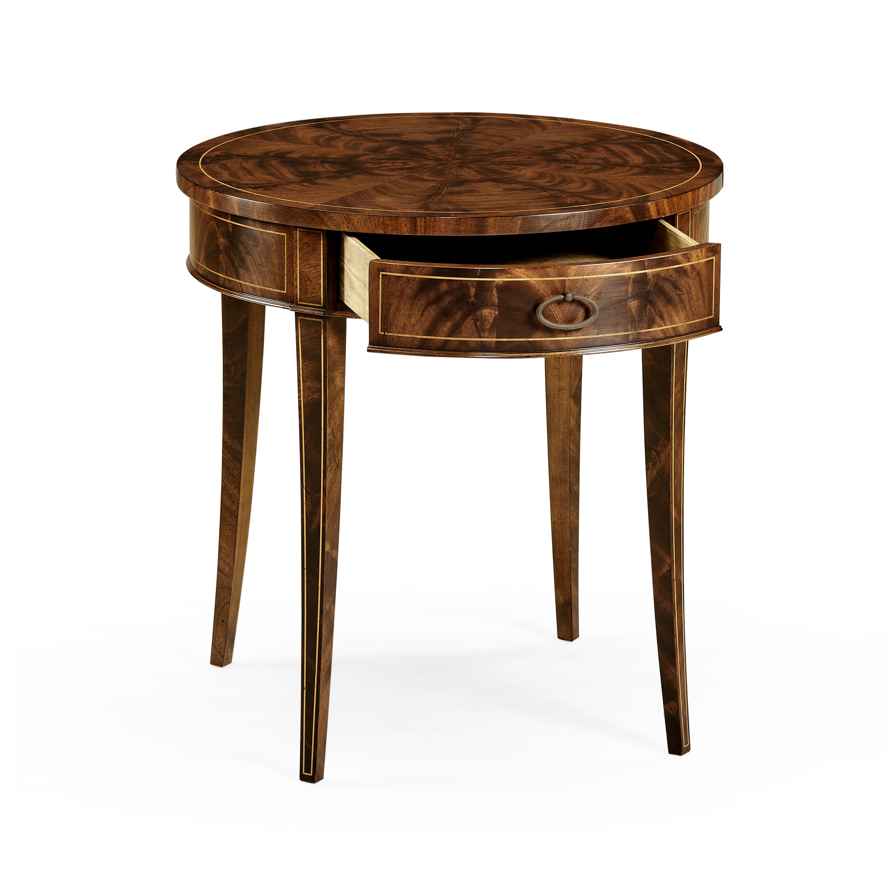 Round Antique Mahogany Side Table