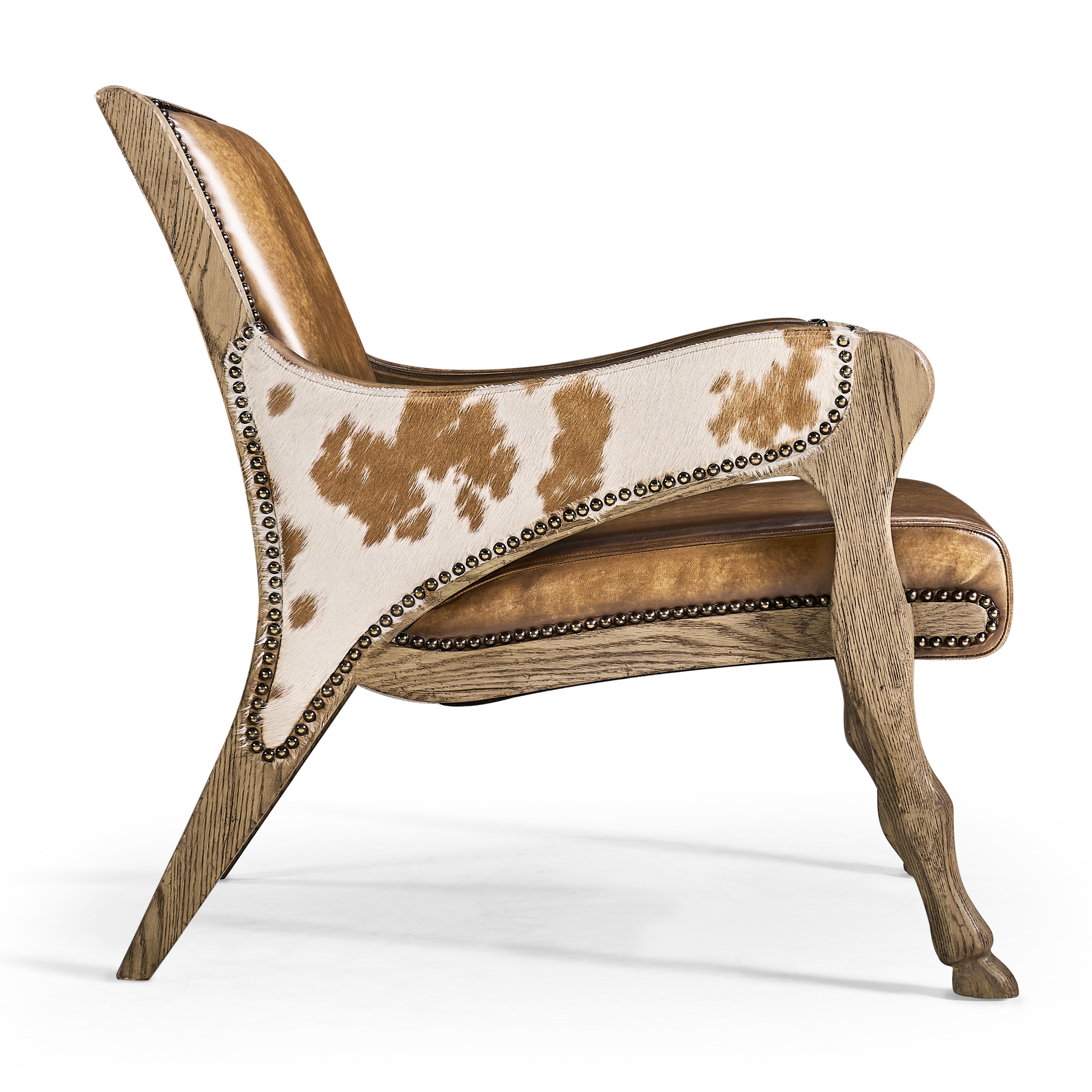 Leather &amp; Hide Occasional Chair