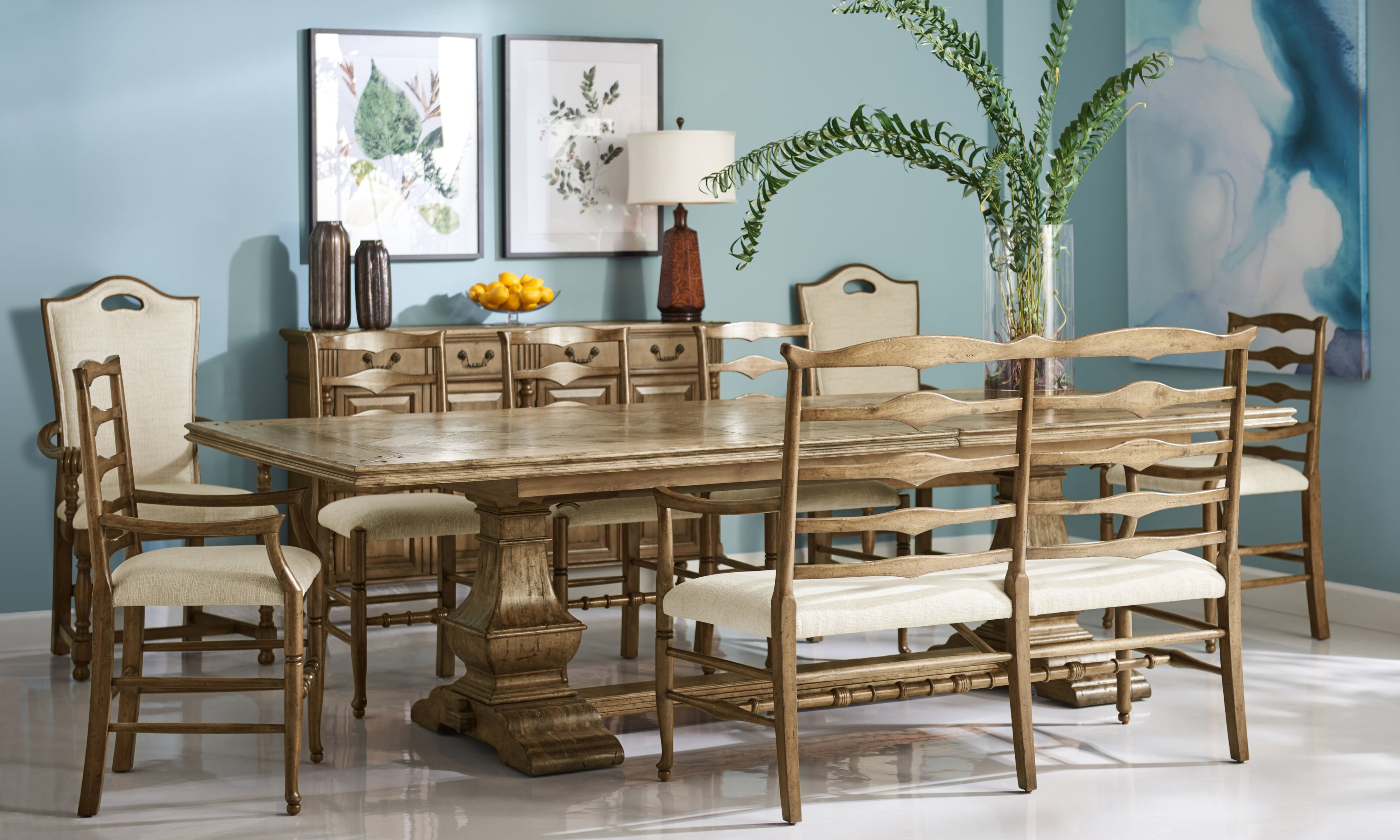 Casual Ladder Back Bench