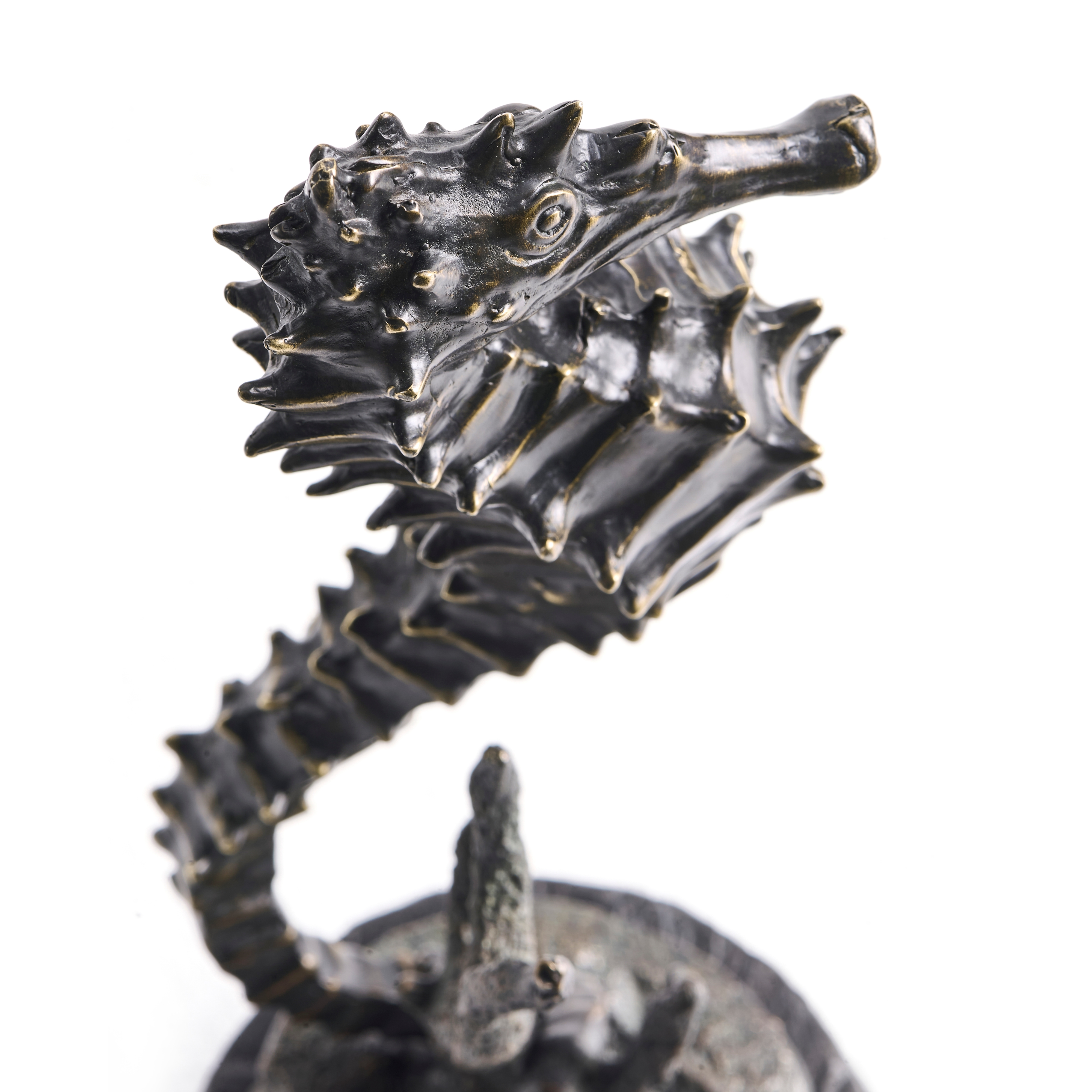 Jonathan Charles JC Traditional Antique Dark Bronze Seashorse