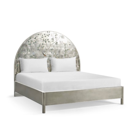 Shimmering Moon Half Round King Panel Bed