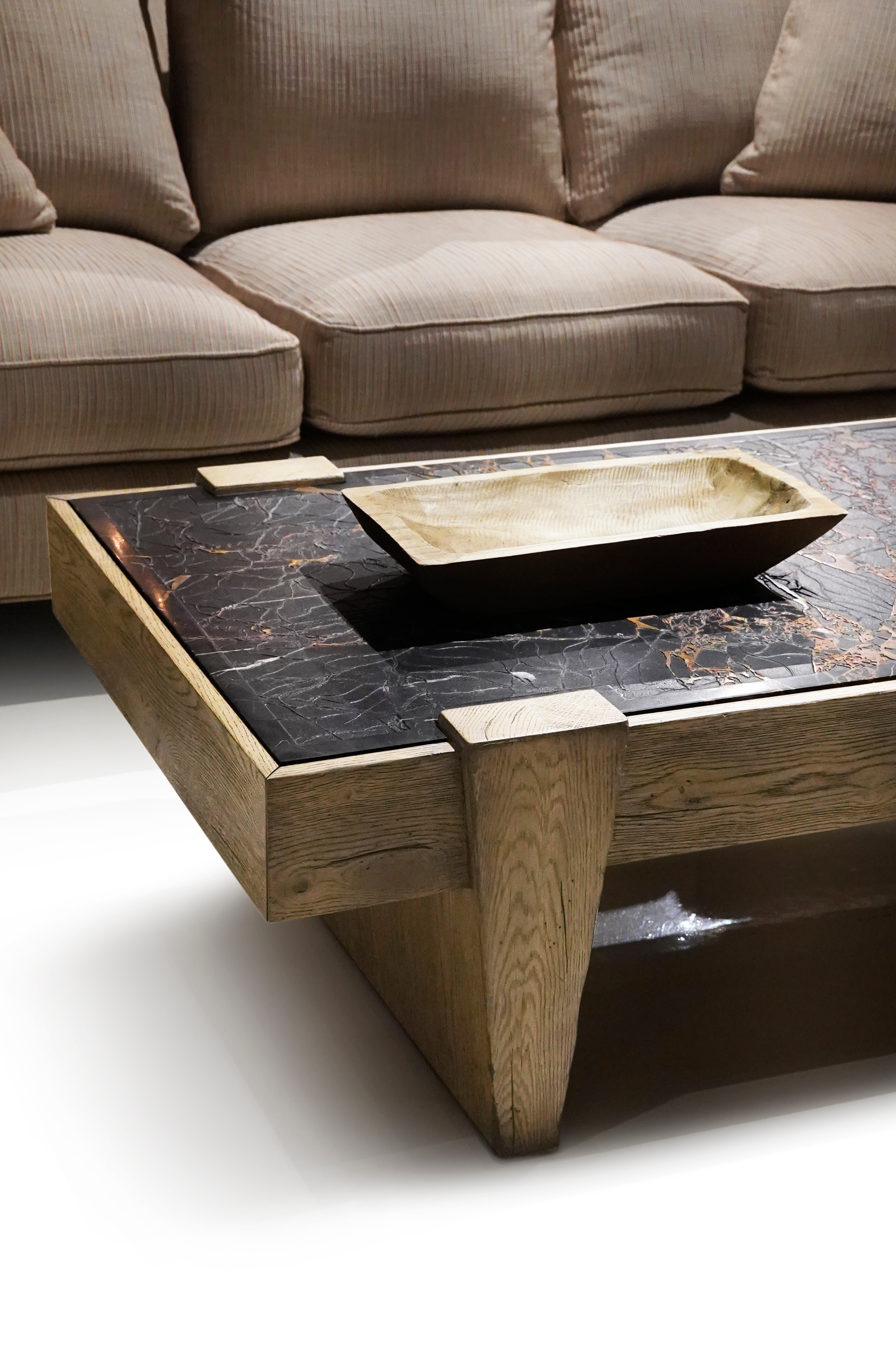 Jonathan Charles Echo Canyon Marble Rectangular Cocktail Table