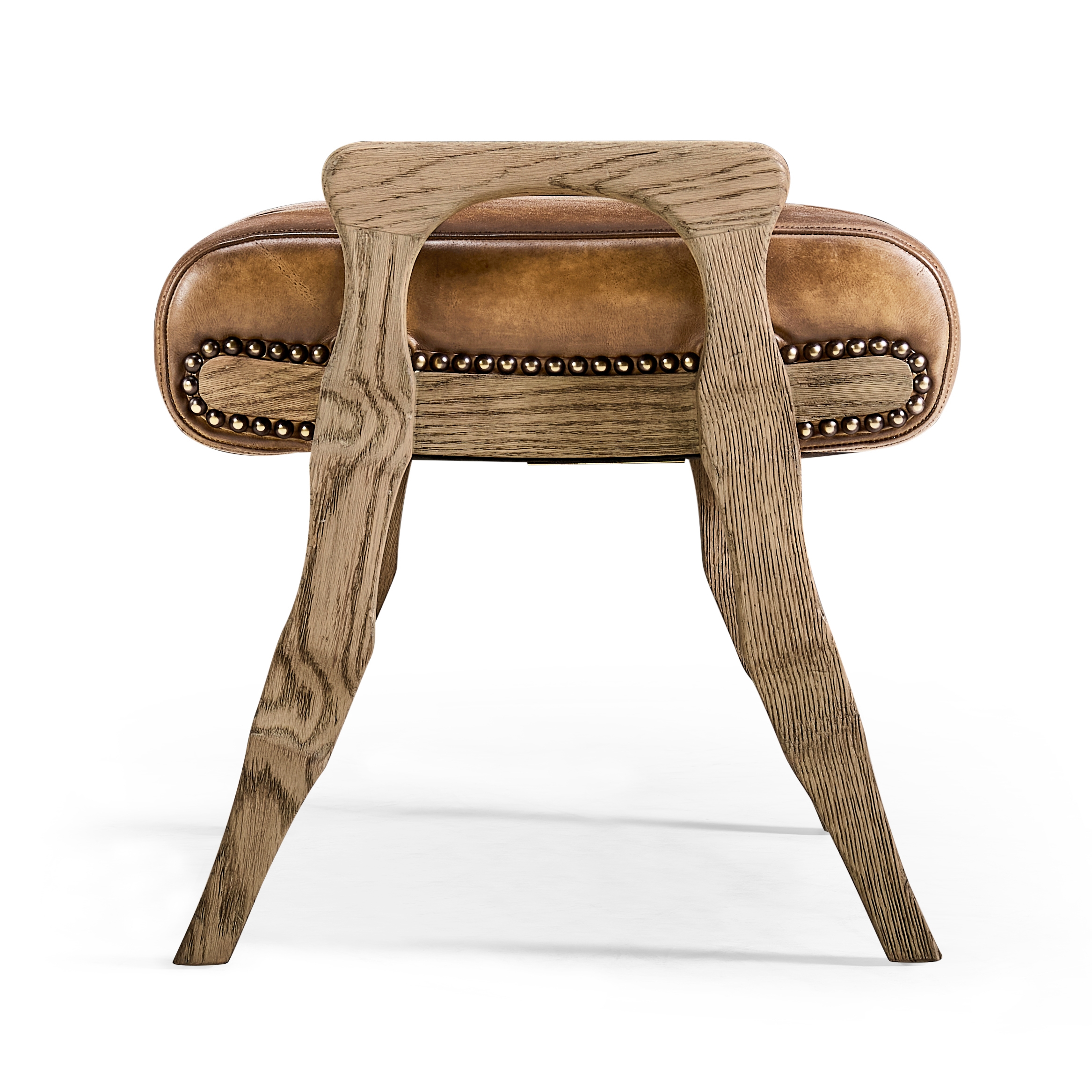 Jonathan Charles Echo Canyon Leather Footstool