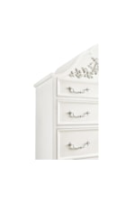 Jonathan Charles White White Cirrus Carved Tallboy