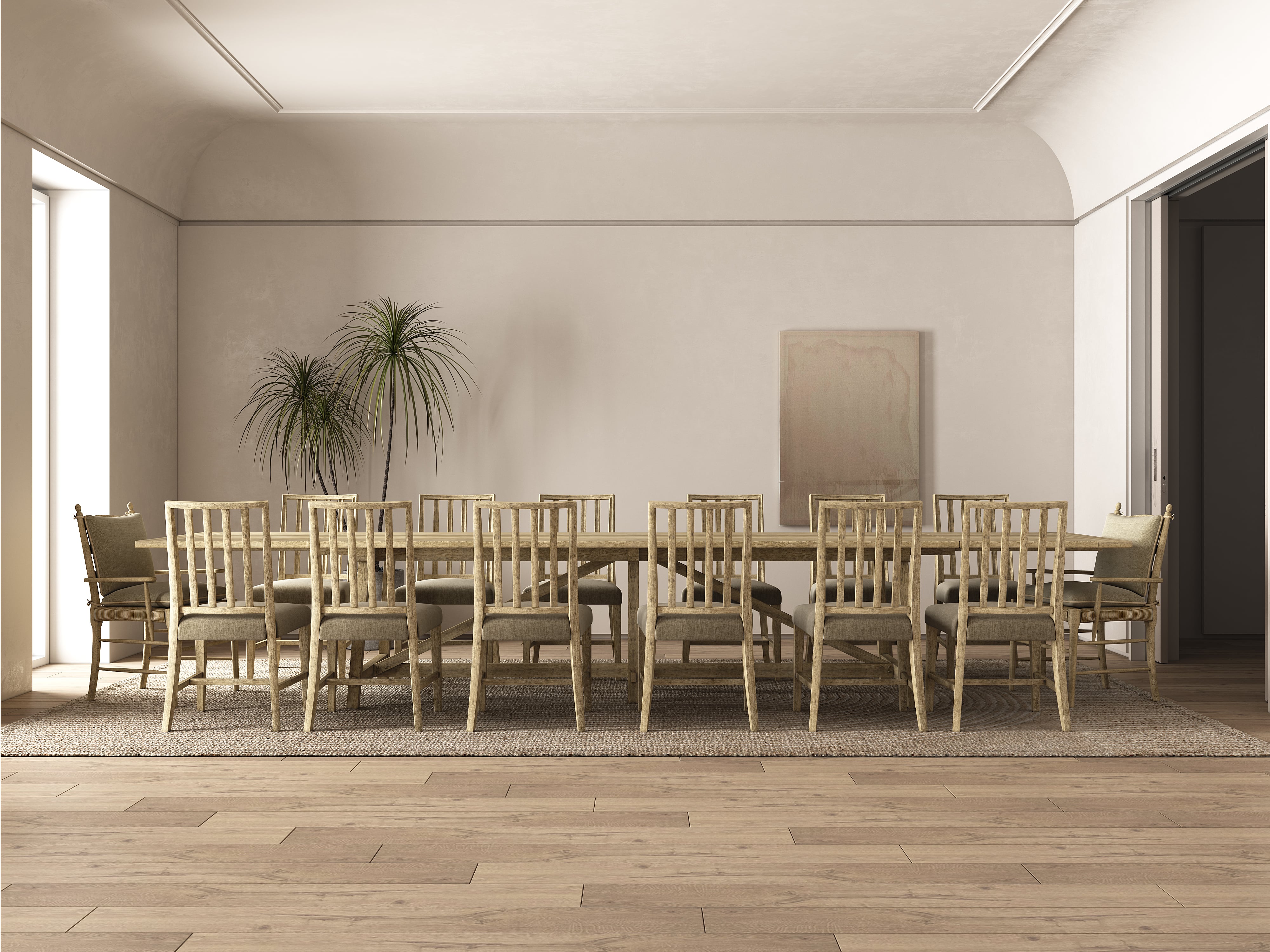 Jonathan Charles Timeless Sidereal French Laundry Dining Table