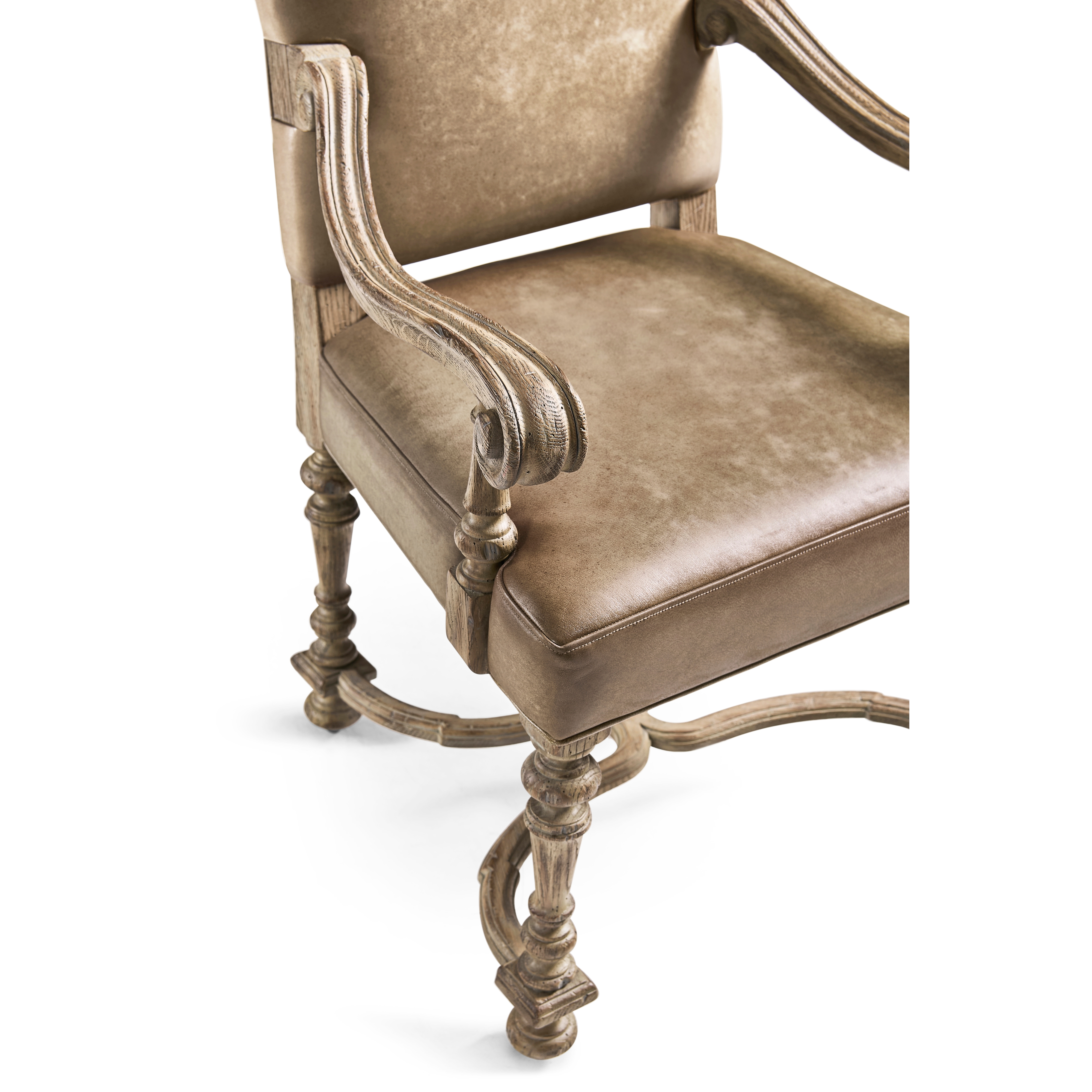 Jonathan Charles Sagehill Leather Arm Chair