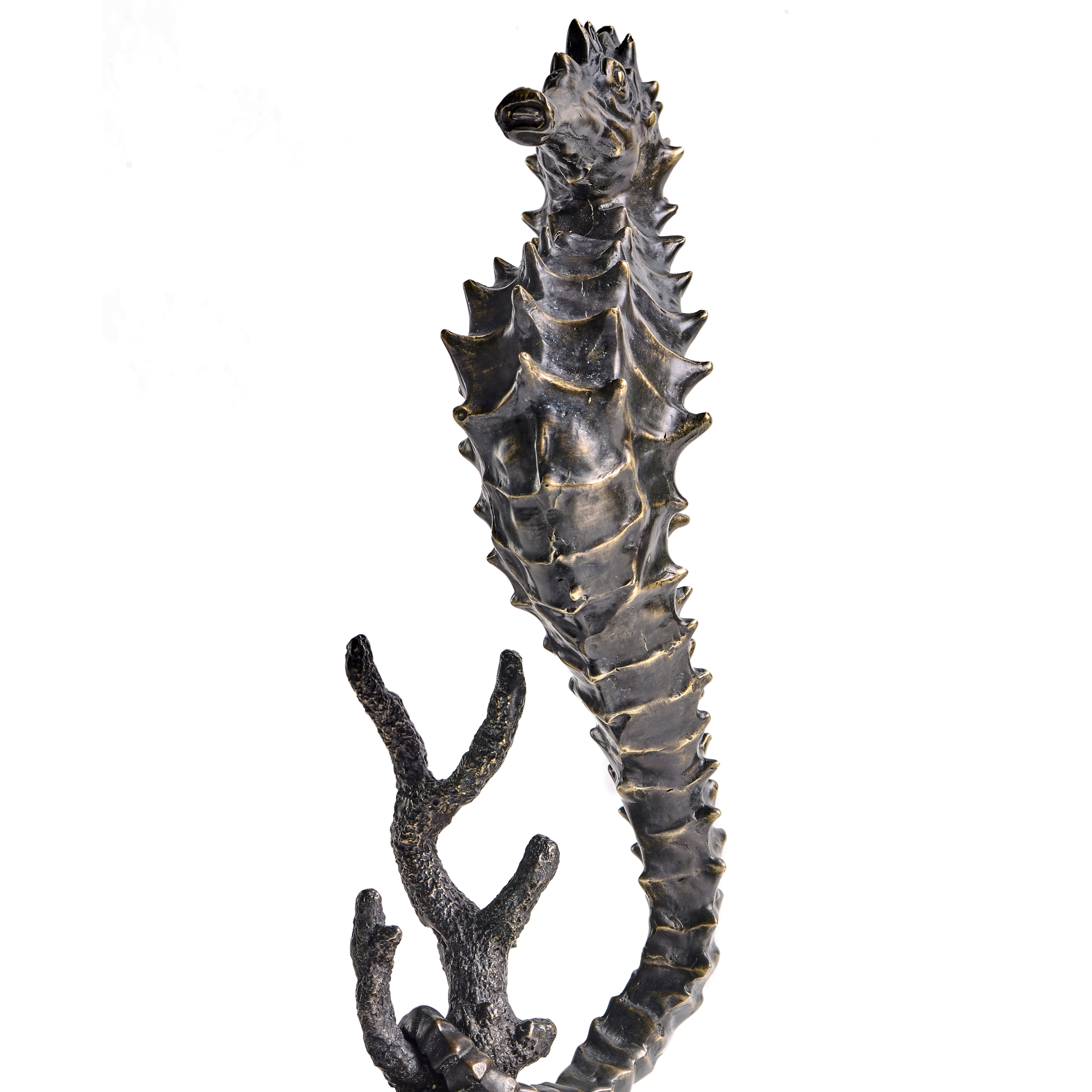 Jonathan Charles JC Traditional Antique Dark Bronze Seashorse