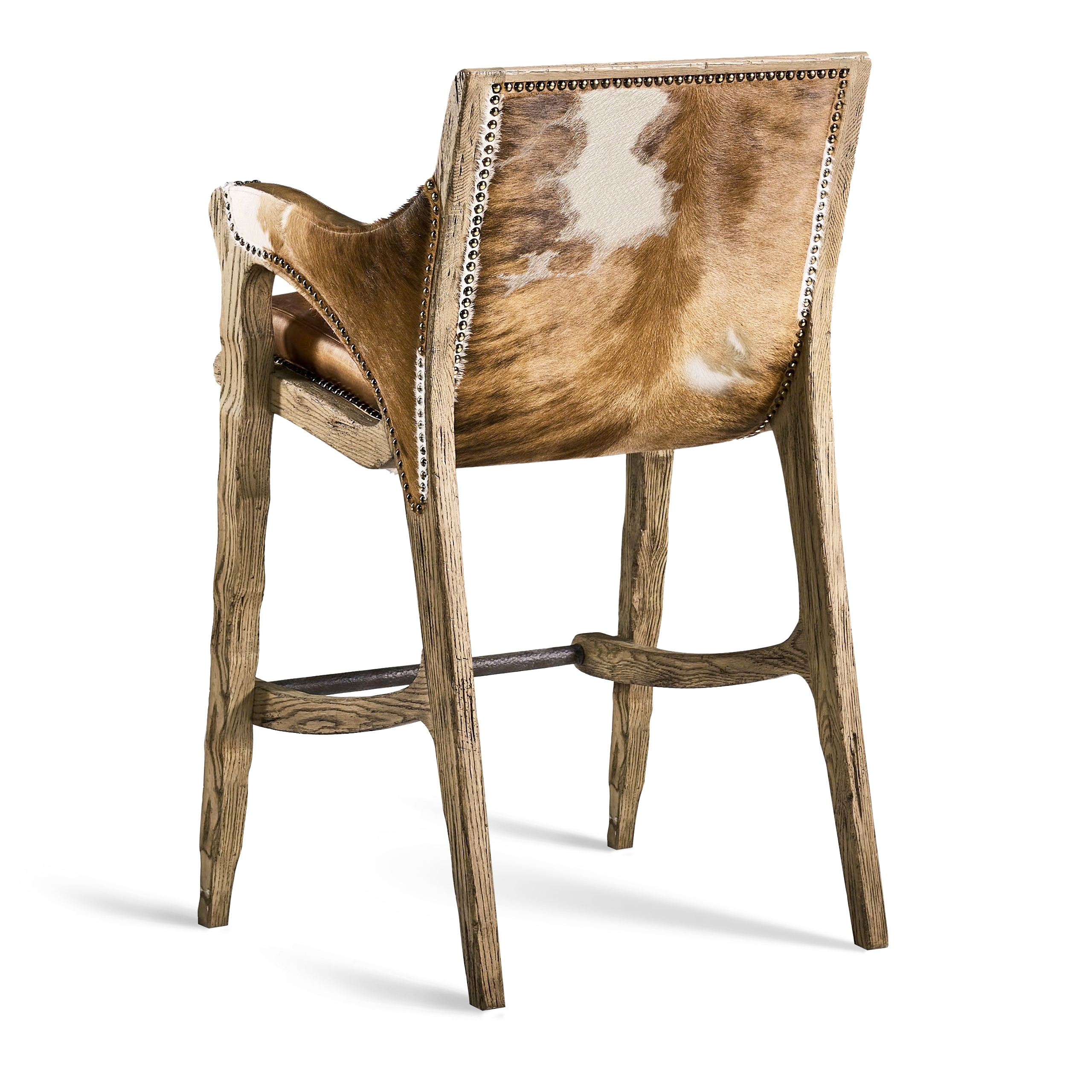 Leather &amp; Hide Bar Stool